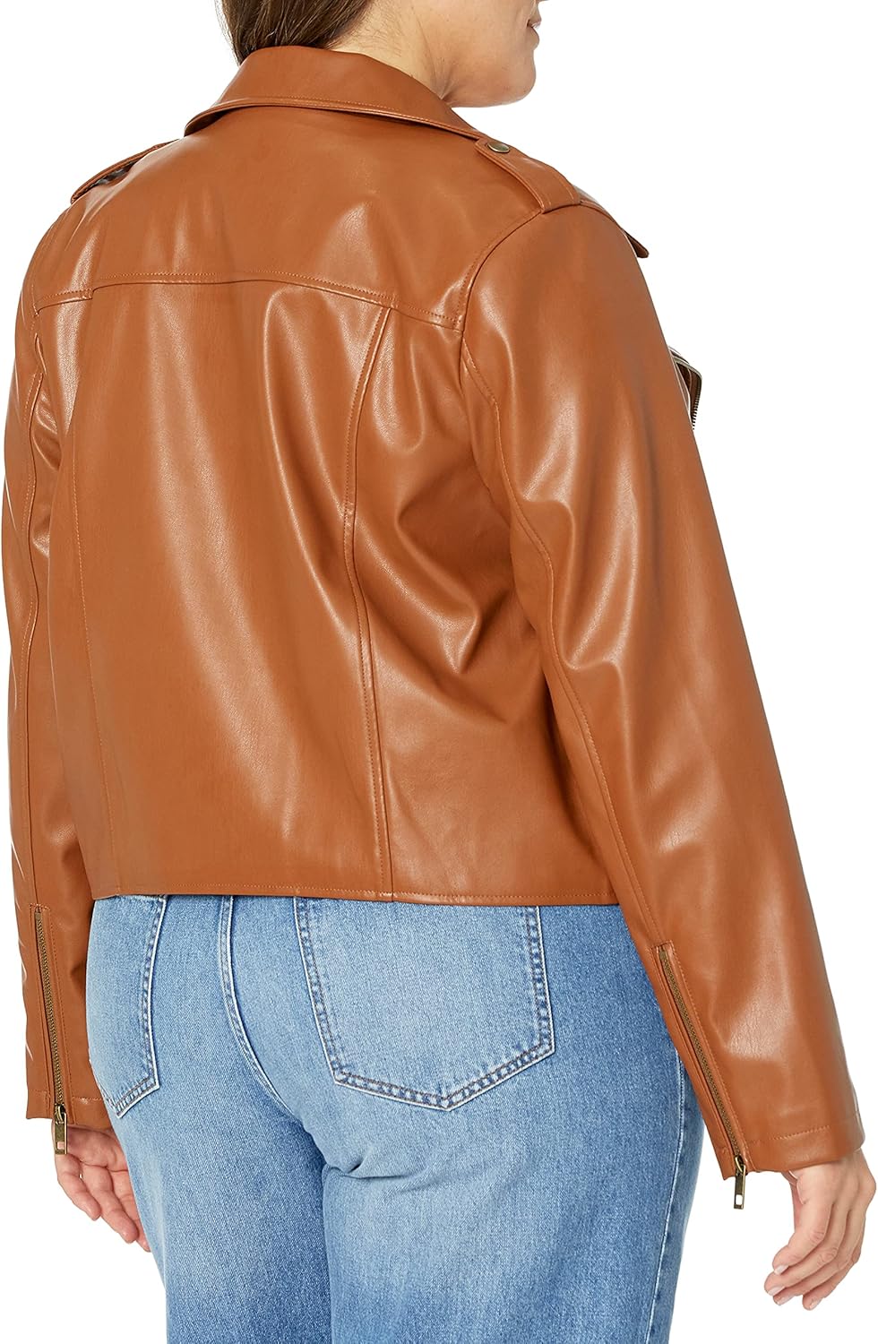 The Drop Women's Heather Faux Leather Moto Jacket - Image 5