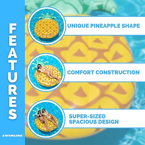Vista 60 de SWIMLINE Original Pet Pawprint - Flotador de piscina – Tumbona de vinilo duradera para adultos y adolescentes – Divertido flotador de piscina