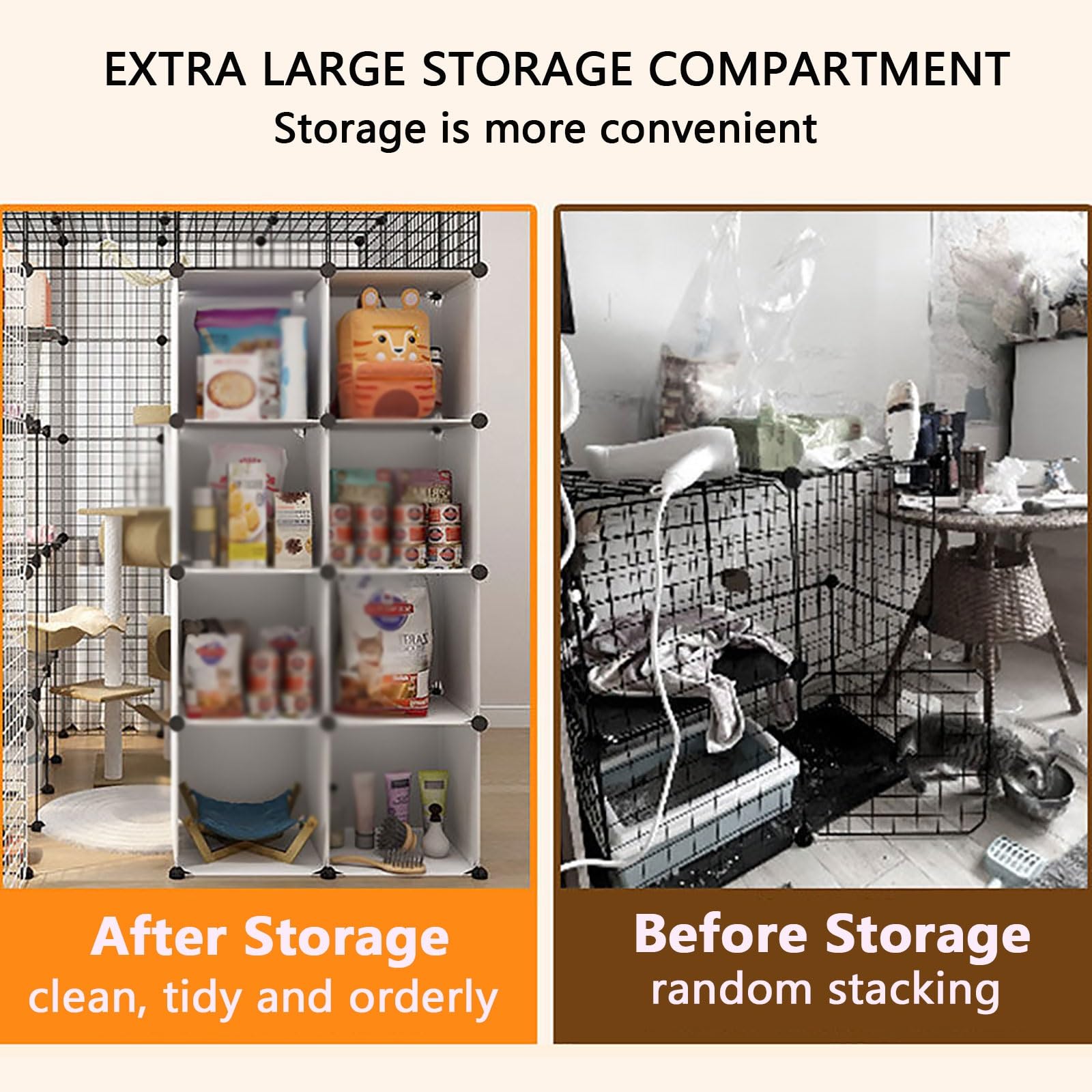 Amazon.co.jp: 大型猫ケージ屋内 - DIY猫ベビーサークル取り外し可能な