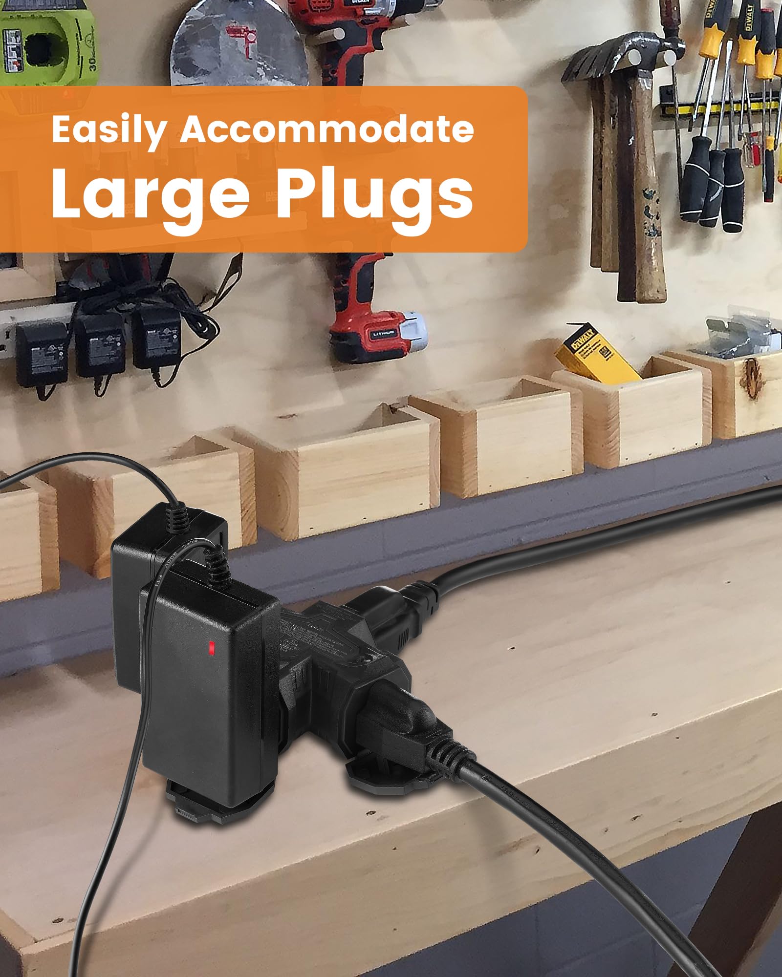 Snapklik.com : SURAIELEC Outdoor 3 Way Plug Adapter, Multi Plug Outlet ...