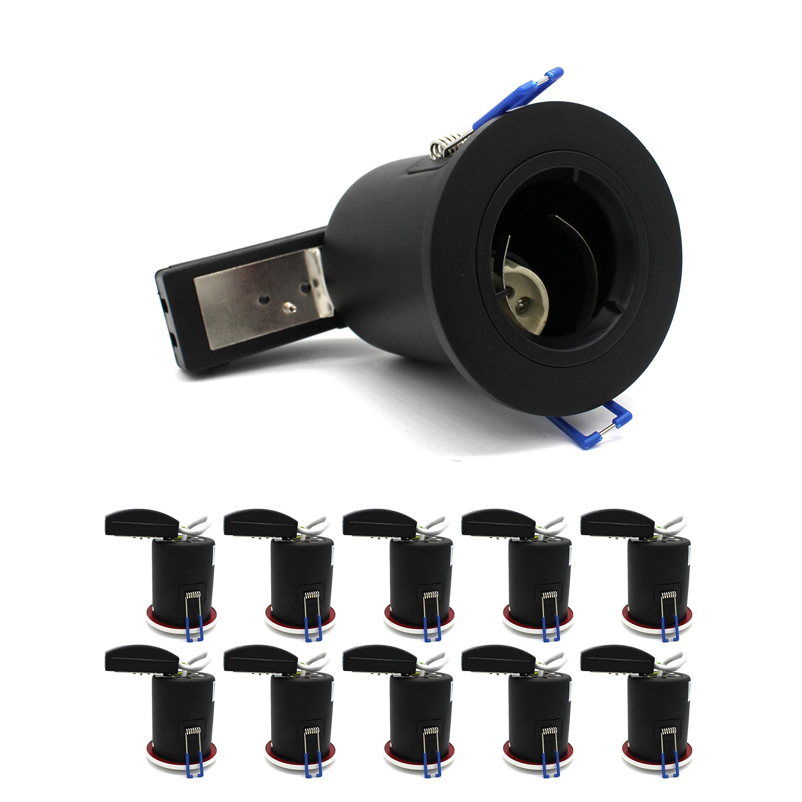 10 X Sanlumia LED Fire Rated Downlight Can GU10 Recessed Ceiling Twist & Lock Downlight IP20 Black โ image 1