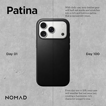 Nomad Modern Leather Case for iPhone 17 Pro - Black Ecco