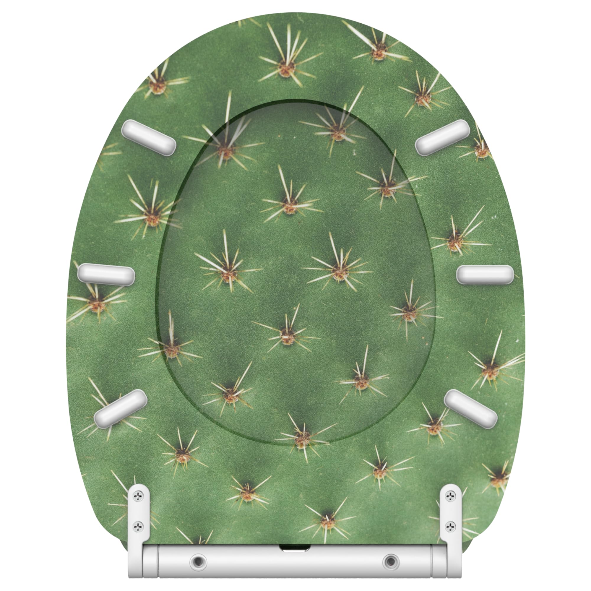 Sanilo Sedile WC con chiusura ammortizzata e sgancio rapido, il coperchio del WC può essere rimosso con la semplice pressione di un pulsante, facile montaggio dall'alto (Cactus)