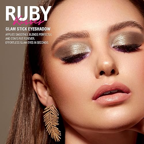 Miniatura 4 de Ruby Kisses Sombra de ojos en barra  Maquillaje de sombra de ojos en crema multipalo, lápiz de brillo perla de larga duración, delineador de ojos