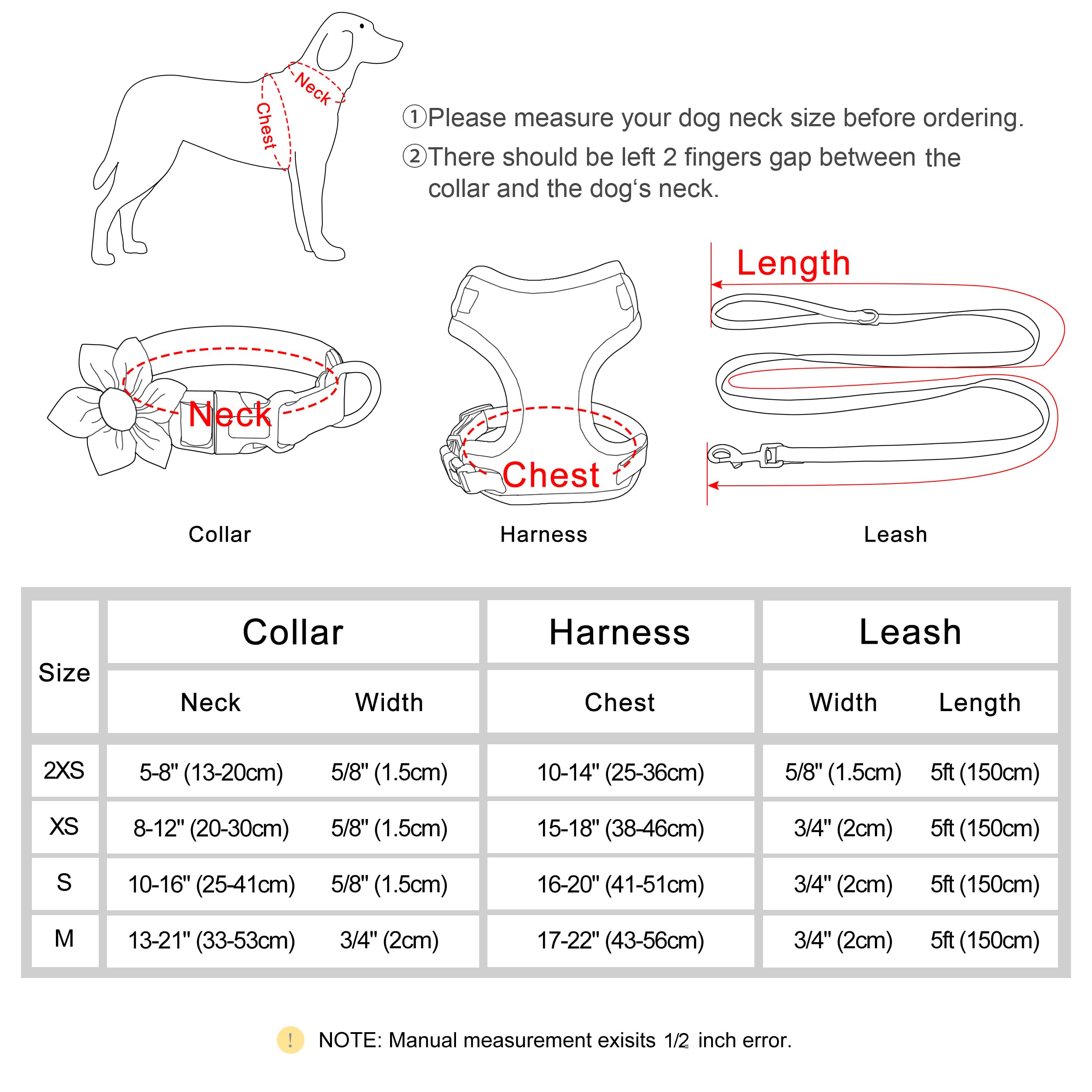 Beirui Bonito juego de collares, arneses y correas para perro, juego de collar y correa ajustable para perro con flor, arnés de malla suave para perros pequeños y medianos (naranja, M)