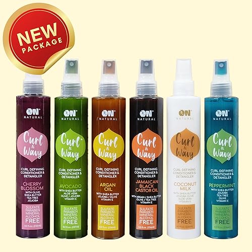 Miniatura 3 de On Curl and Wavy Curl Defining Acondicionador y desenredante, menta, 8 onzas