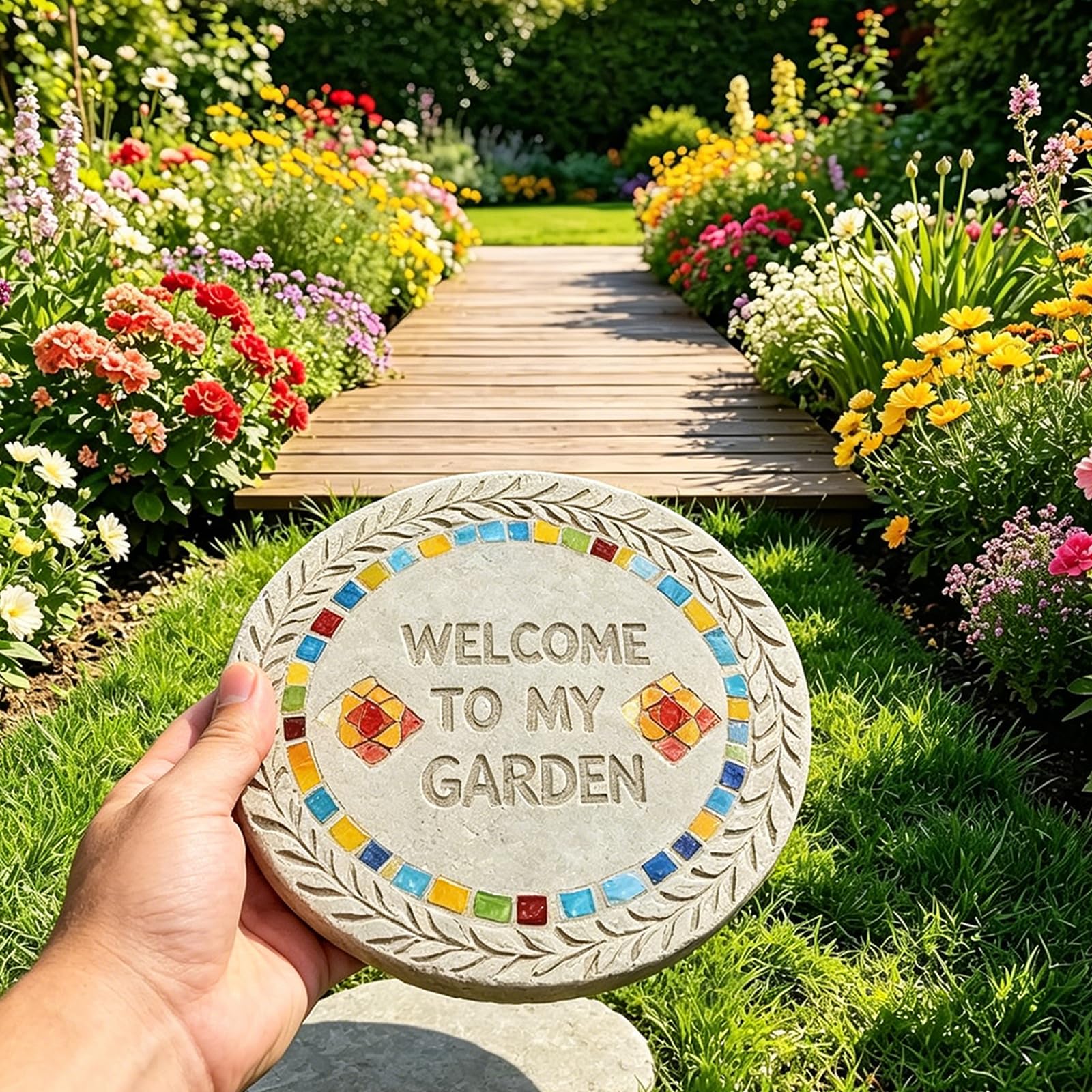 Set di stampi per pietra da giardino per pietra unica per passerella