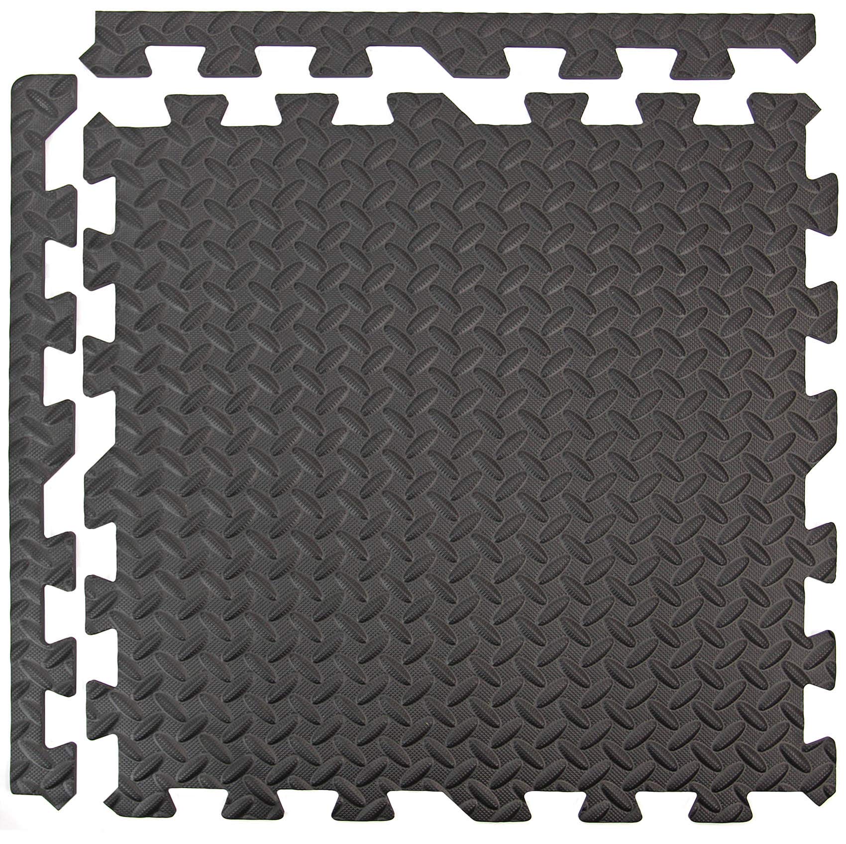 Easimat Black Interlocking Eva Gym Yoga Anti Fatigue Mats