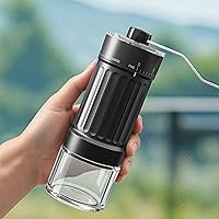 Vista 2 de Manual Coffee Grinder, Burr Coffee Bean Grinder, Adjustable Portable Coffee Grinder with 30g Capacity, Ideal for Travel, Camping, Office, Espresso
