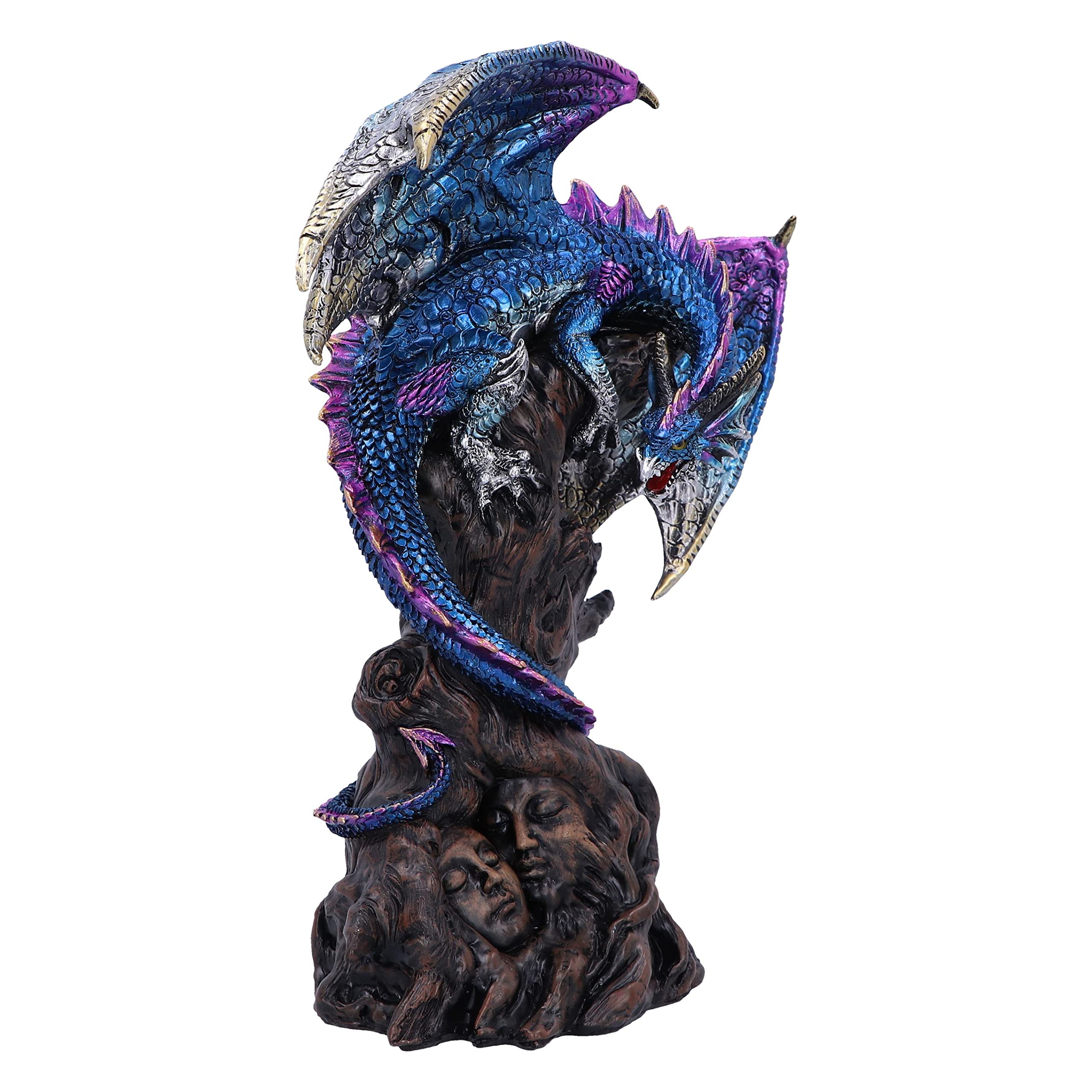 Nemesis Now Ealdwoode Figur 27,5 cm, Kunstharz, Drachen-Skulptur, Gothic-Fantasie-Merchandise, aus feinstem Kunstharz, handbemalt