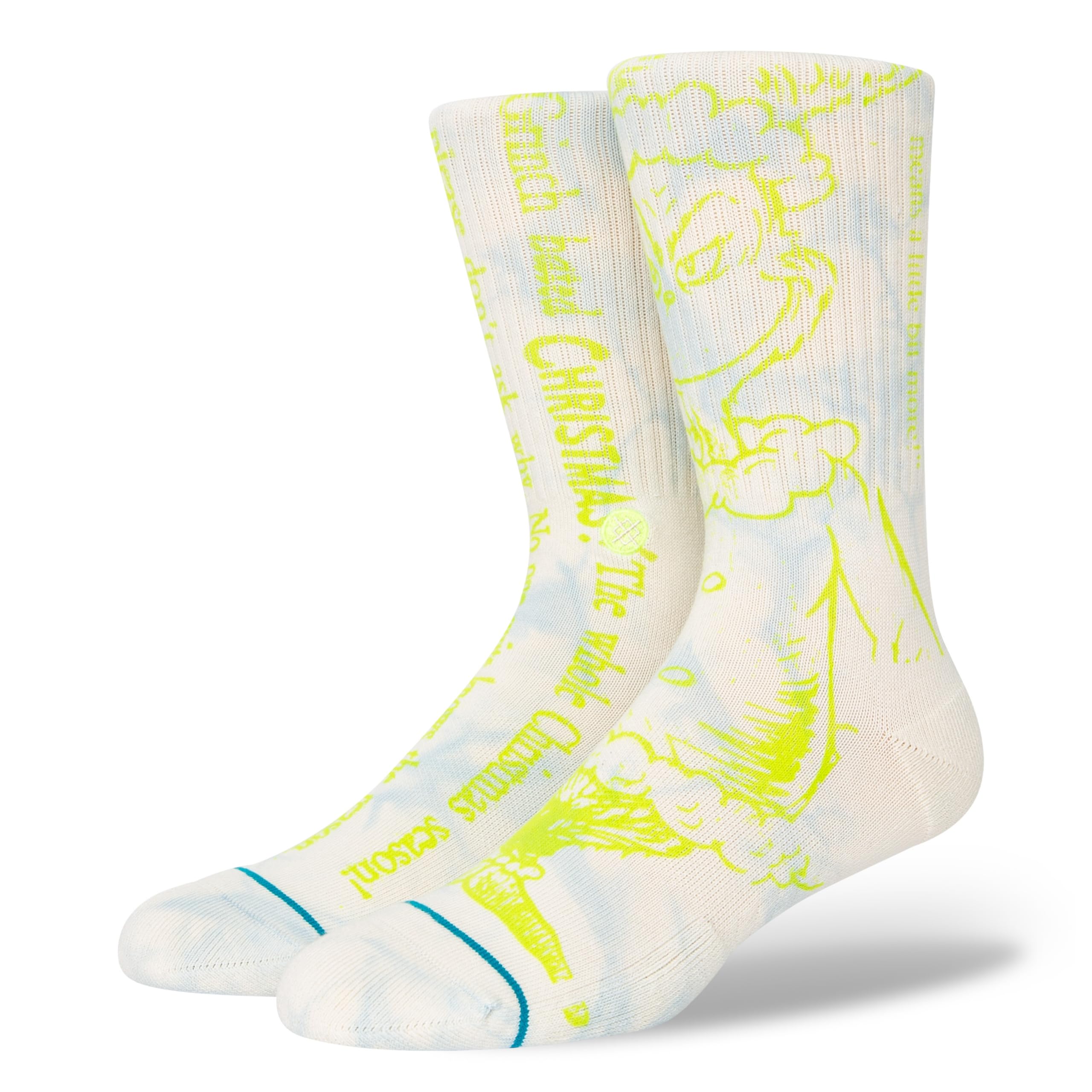Stance The Grinch Merry Christmas Crew Socks - Off White