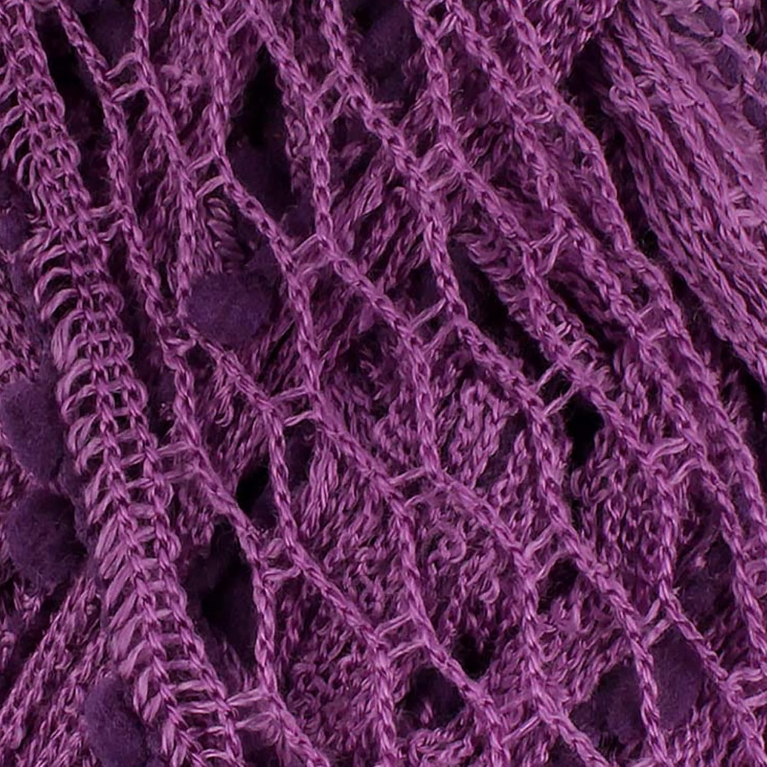 JubileeYarn Fishnet Pom Pom Yarn - 100g/Skein - Grape - 3 Skeins