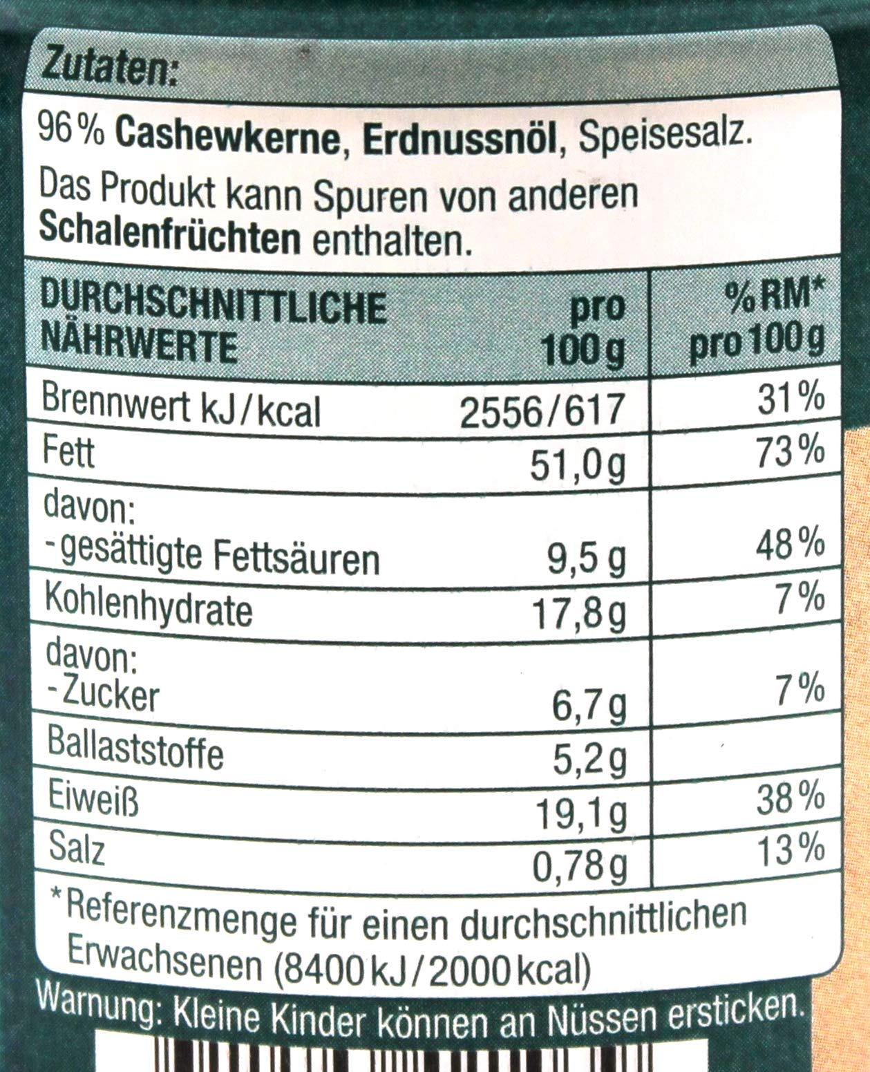 Gut & Günstig Cashewkerne gesalzen und geröstet, 15er Pack (15 x 150g)