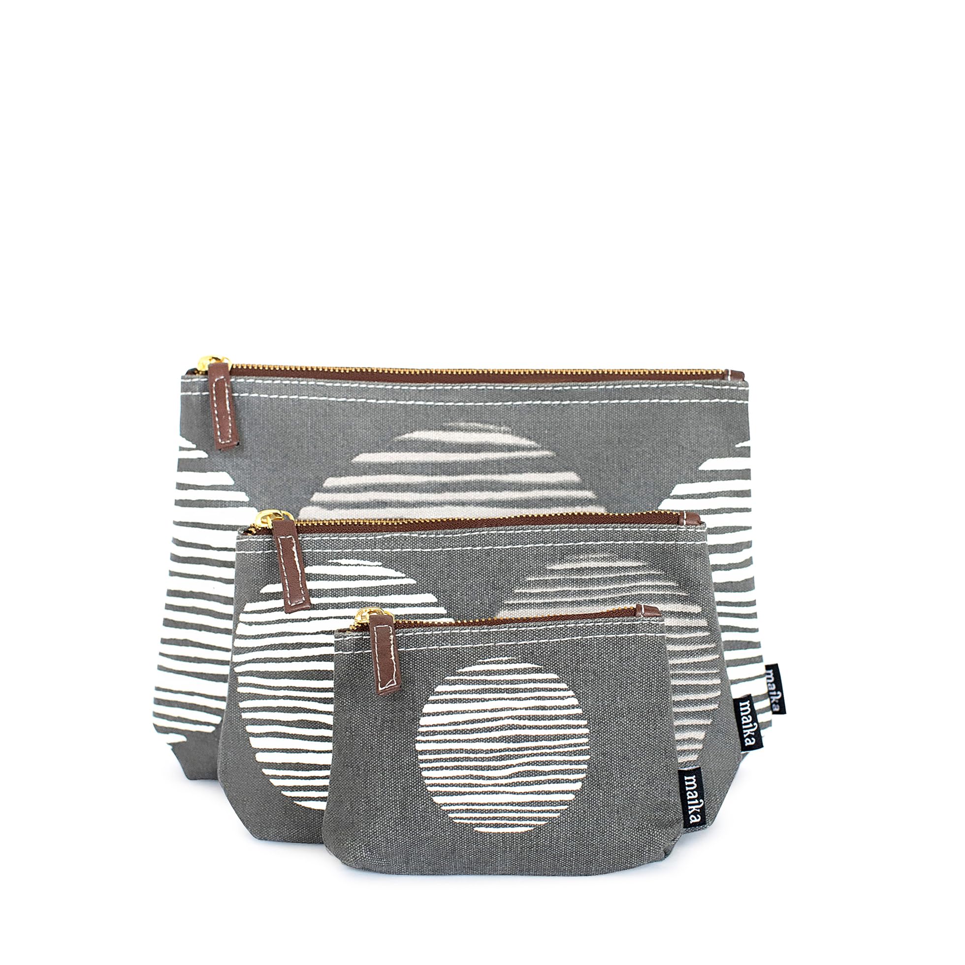 maika Women's Cosmetic Pouch, Grey, Large
