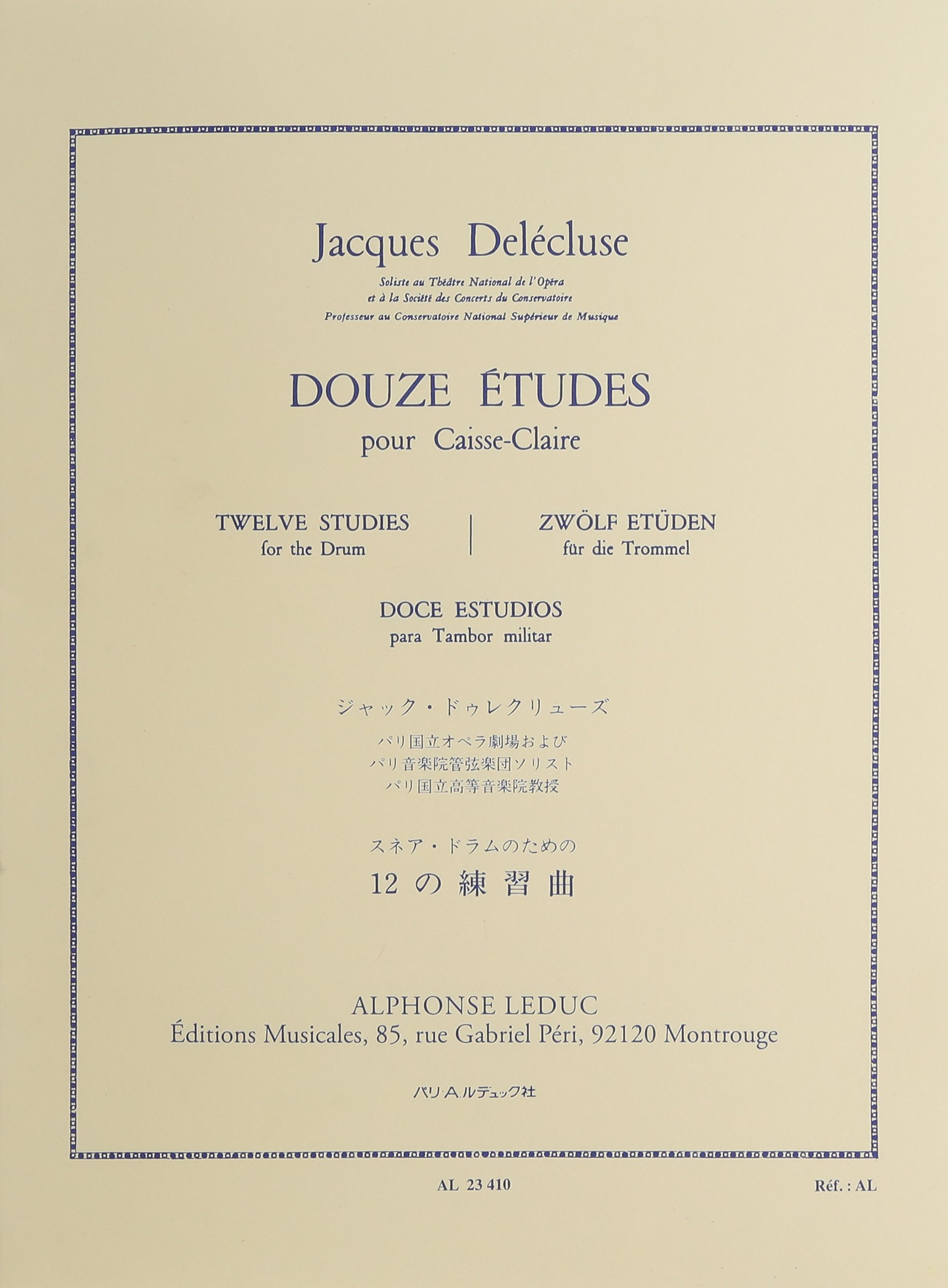 12 Etudes Caisse Claire