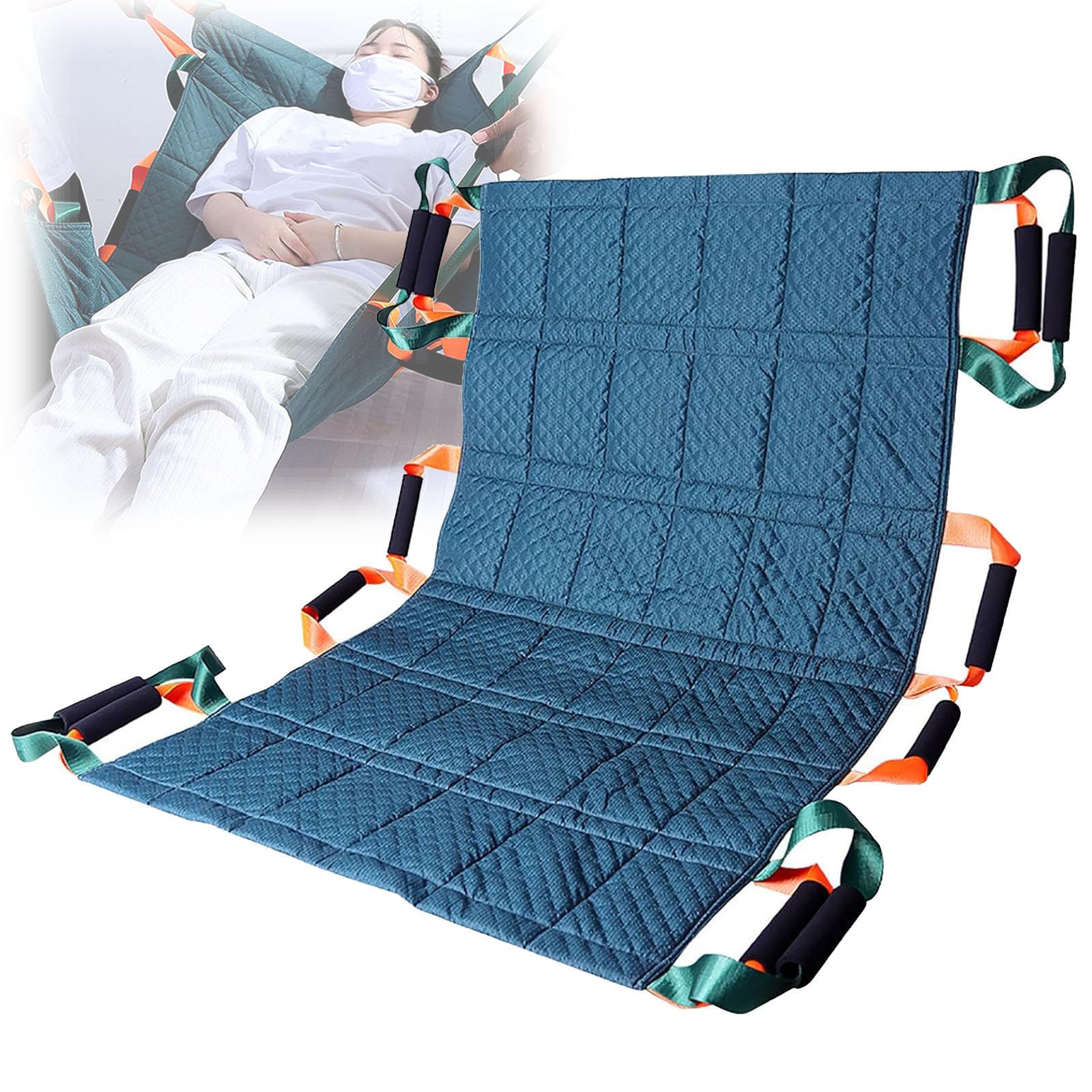 Almohadilla de Posicionamiento para Cama con Asas Reforzadas, Hoja de Transferencia Lavable Reutilizable para Girar, Levantar, Reposicionar, 46 "x 29,5