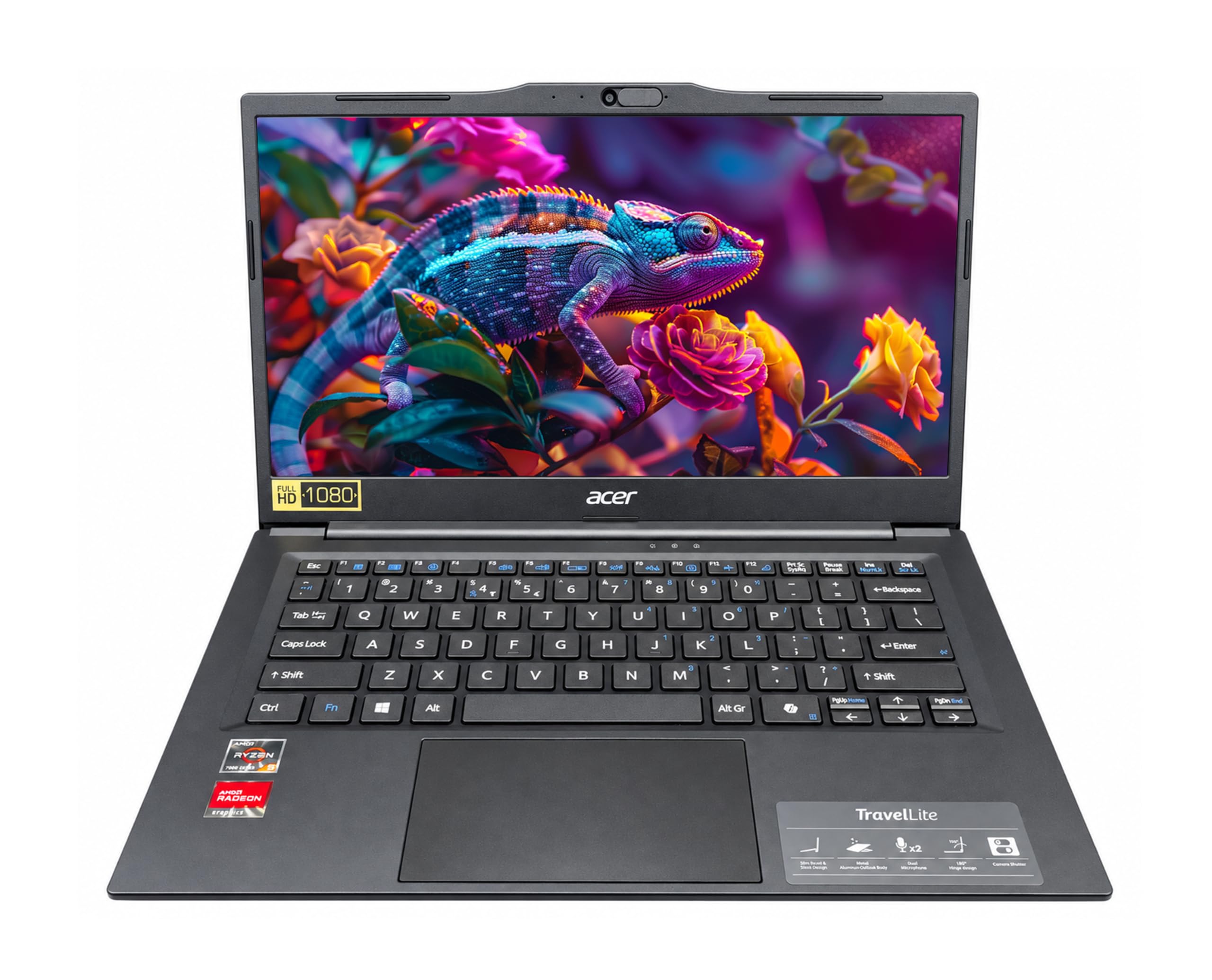 Acer Travel Lite (2026) AMD Ryzen 5 Hexa Core 7430U - (16 GB/512 GB SSD/AMD Radeon Graphics/Windows 11 Home) TL04-41M Light Laptop/14.0" FHD Display/Black/Metal Body/Copilot Key/1.34 Kg/MSO 2024 - Image 1