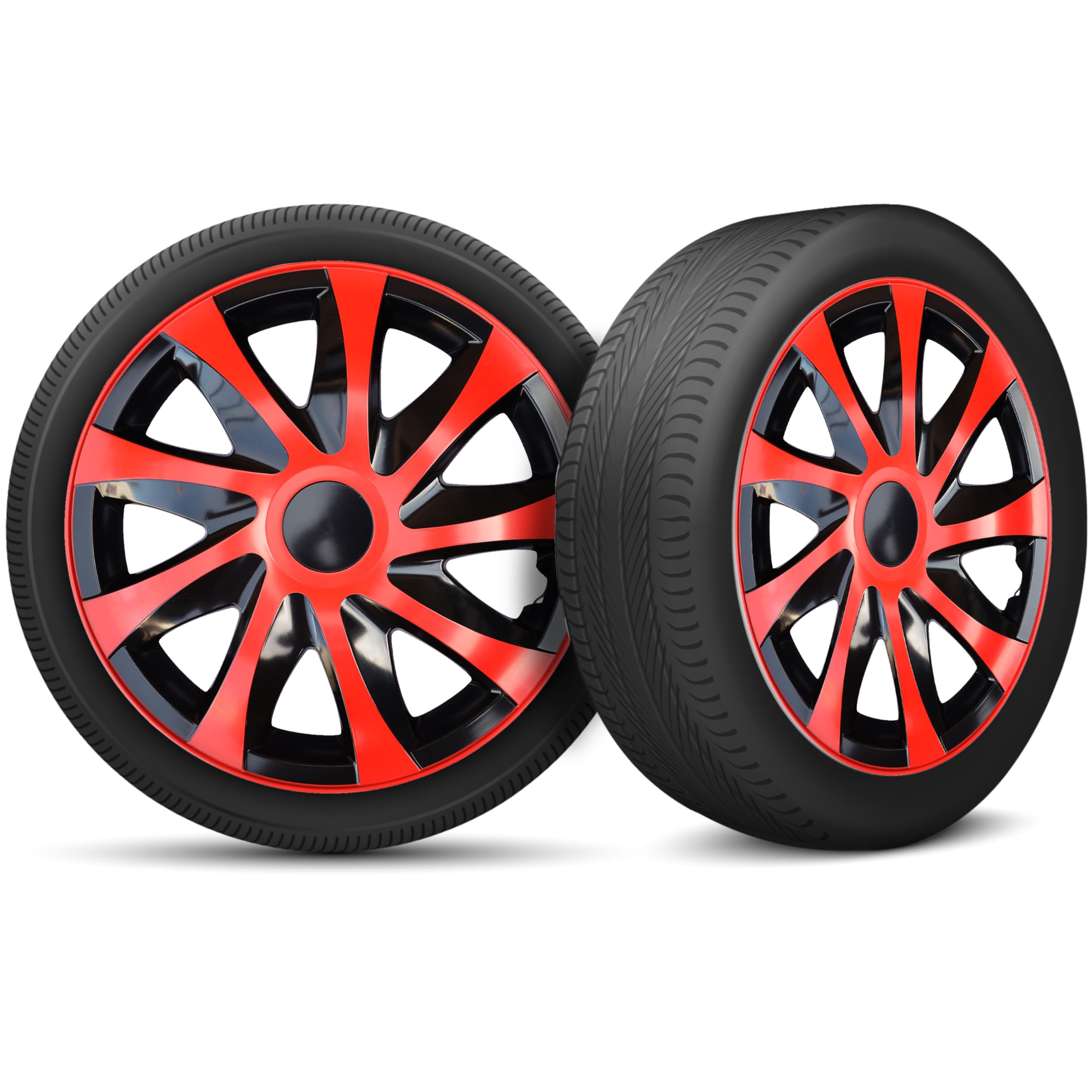 Miglioramento Estetico Auto Moltico Copricerchi - Set Copricerchi Universale 4 Pezzi - Adatto A Tutti I Cerchi In Acciaio - Copri Cerchioni - Anello Di Sicurezza Regolabile - Rosa - 15 Pollici Copri Cerchioni Regolabili - 4