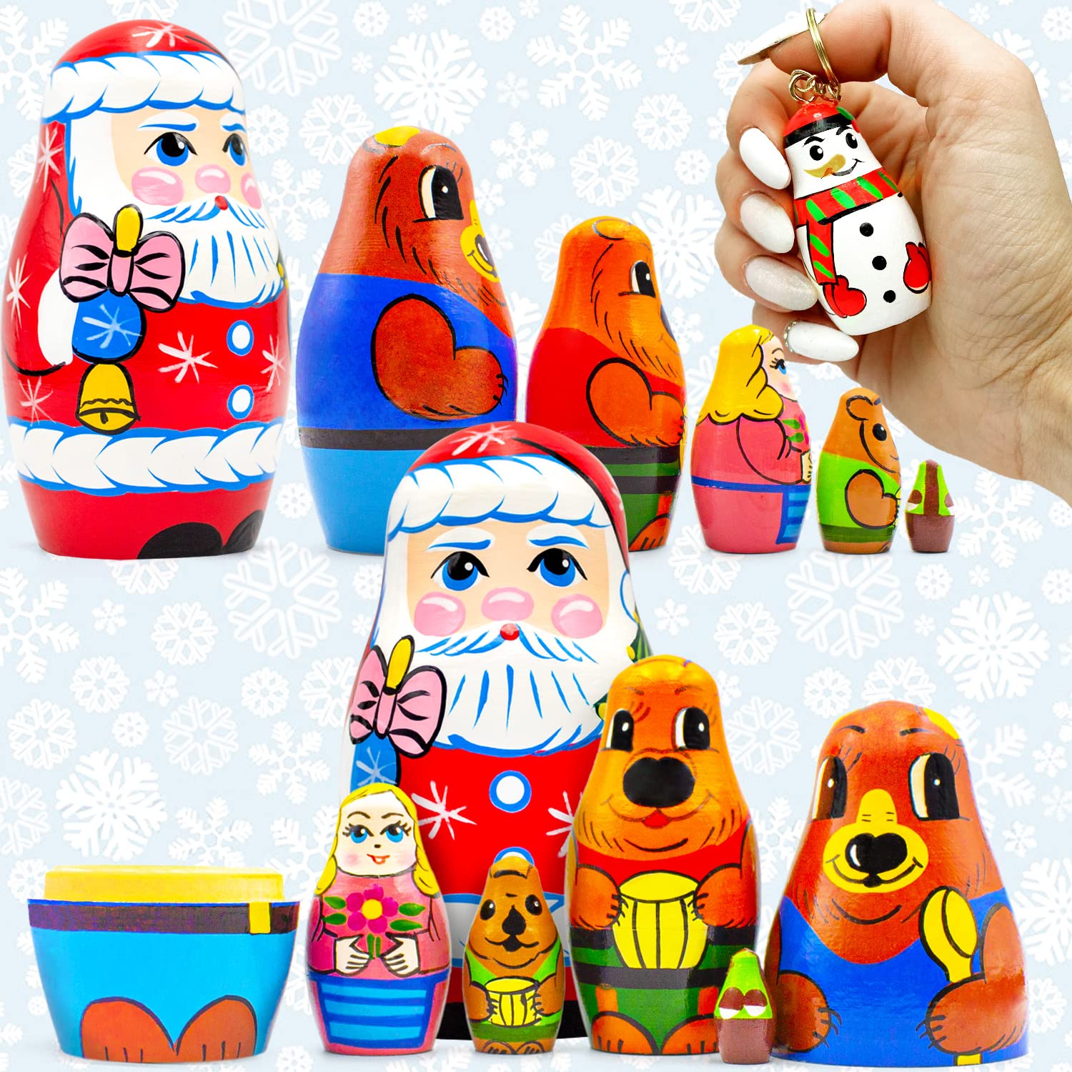 Golden Cockerel Halloween Cats Russian Nesting Doll 5pc./5