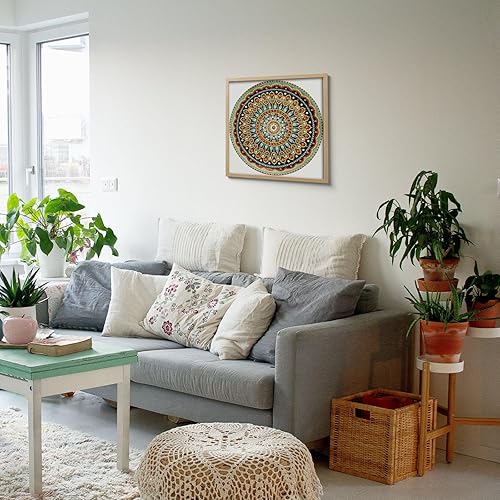 Miniatura 6 de Hibah Kits de pintura de diamantes para adultos, mandala, manualidades de diamantes para niños principiantes, arte de gemas de forma especial 5D,