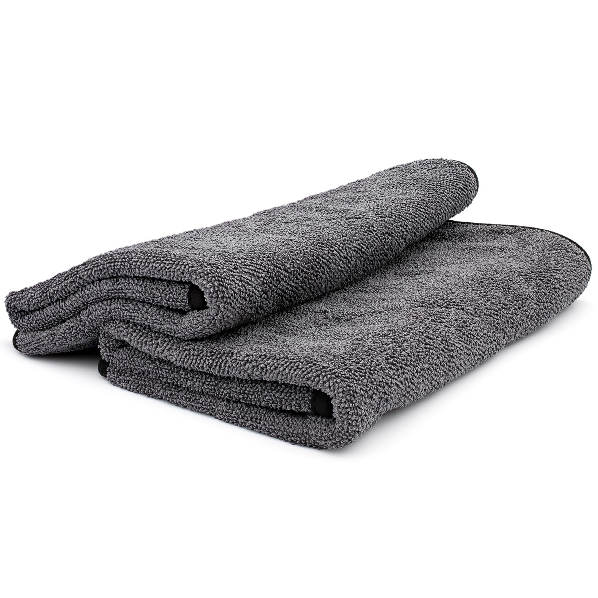 The Rag Company Microfibre Drying Towel Set 70/30 850gsm with Twist Loop - 2 Pack - 50 x 60 cm