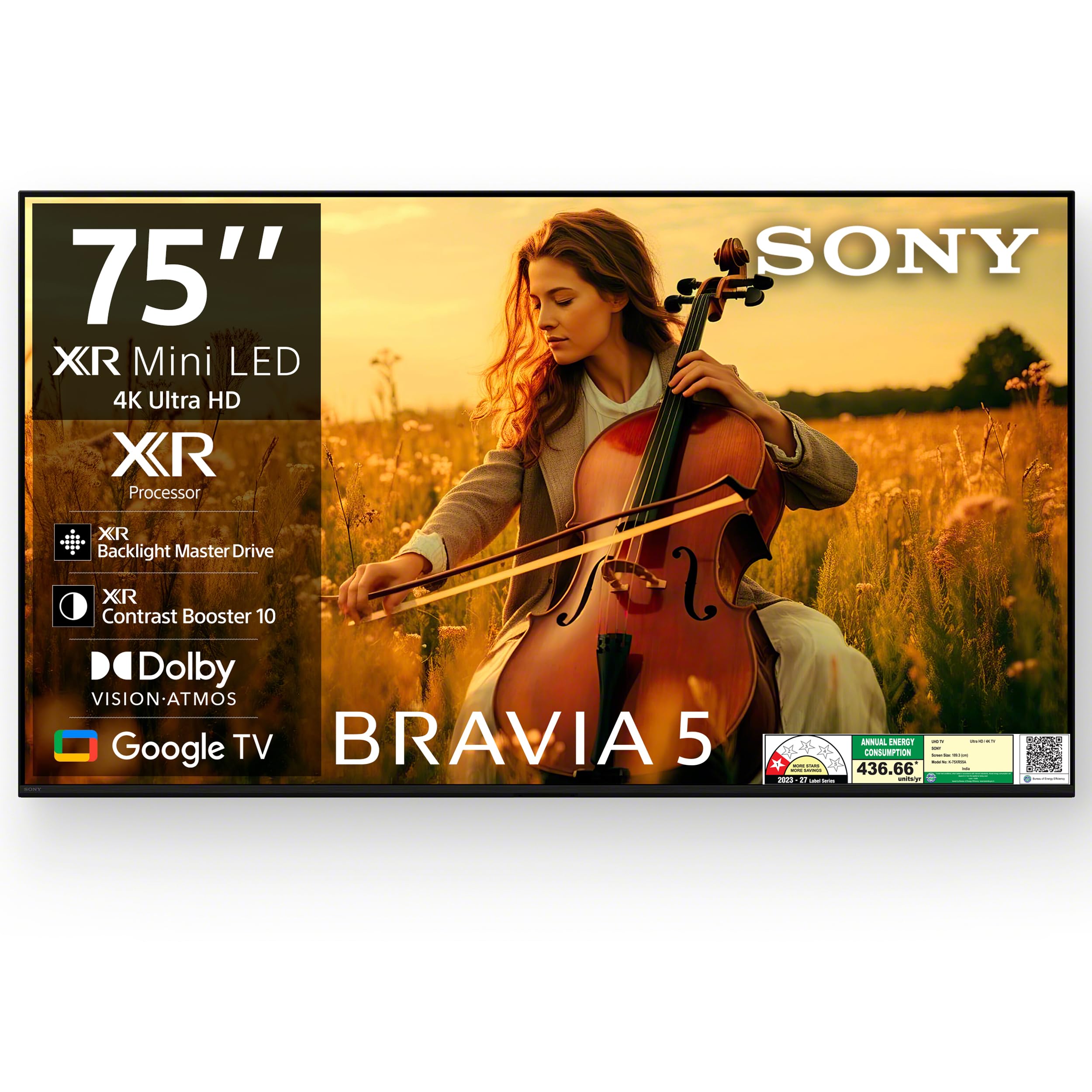 Sony 189 cm (75 inches) BRAVIA 5 Series 4K Ultra HD Smart Mini LED Google TV K-75XR55A-image-6