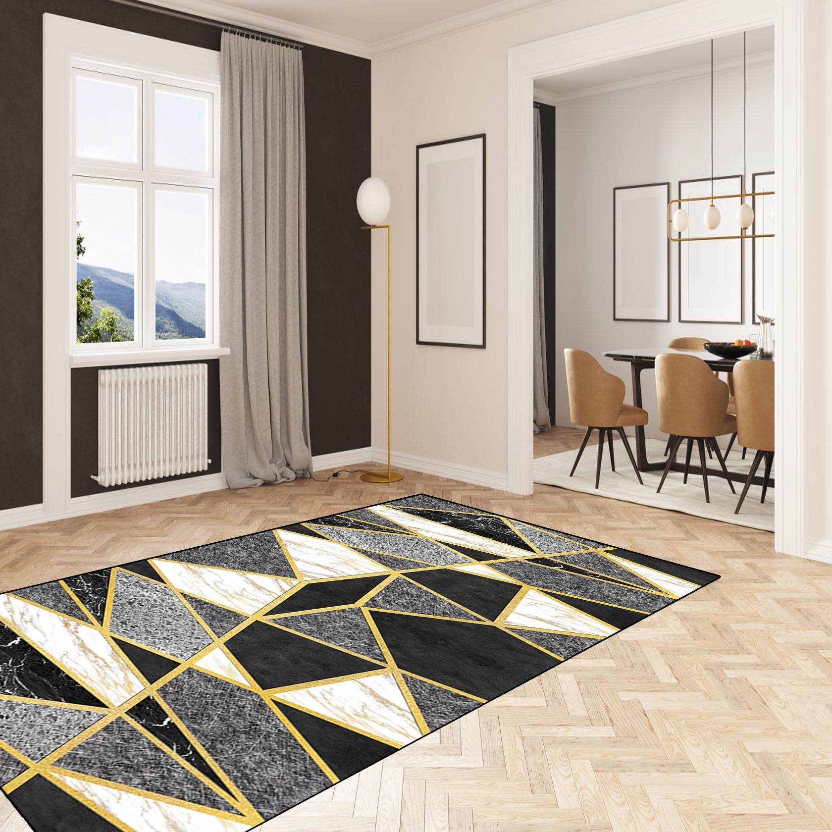 Felpudos alfombra 50 x 180 cm lavable con base de goma antideslizante para pasillos