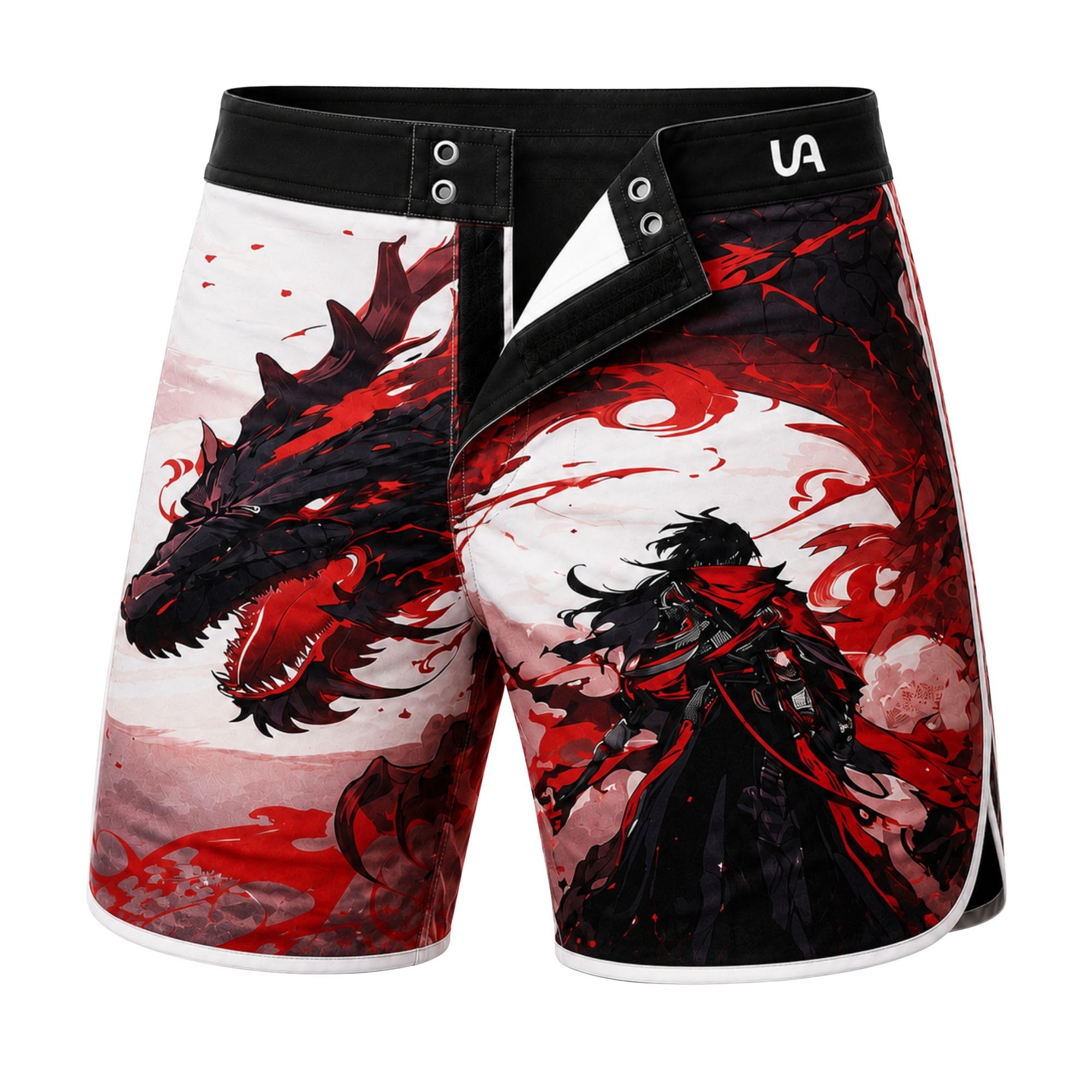 UNICORE Men's Physique Competition Shorts Dragon's Breath|Premium 4-Way Stretch Bodybuilding Posing Stage Shorts for Men Lightweight Polyester Board Shorts|Athletic Fit-picture-24