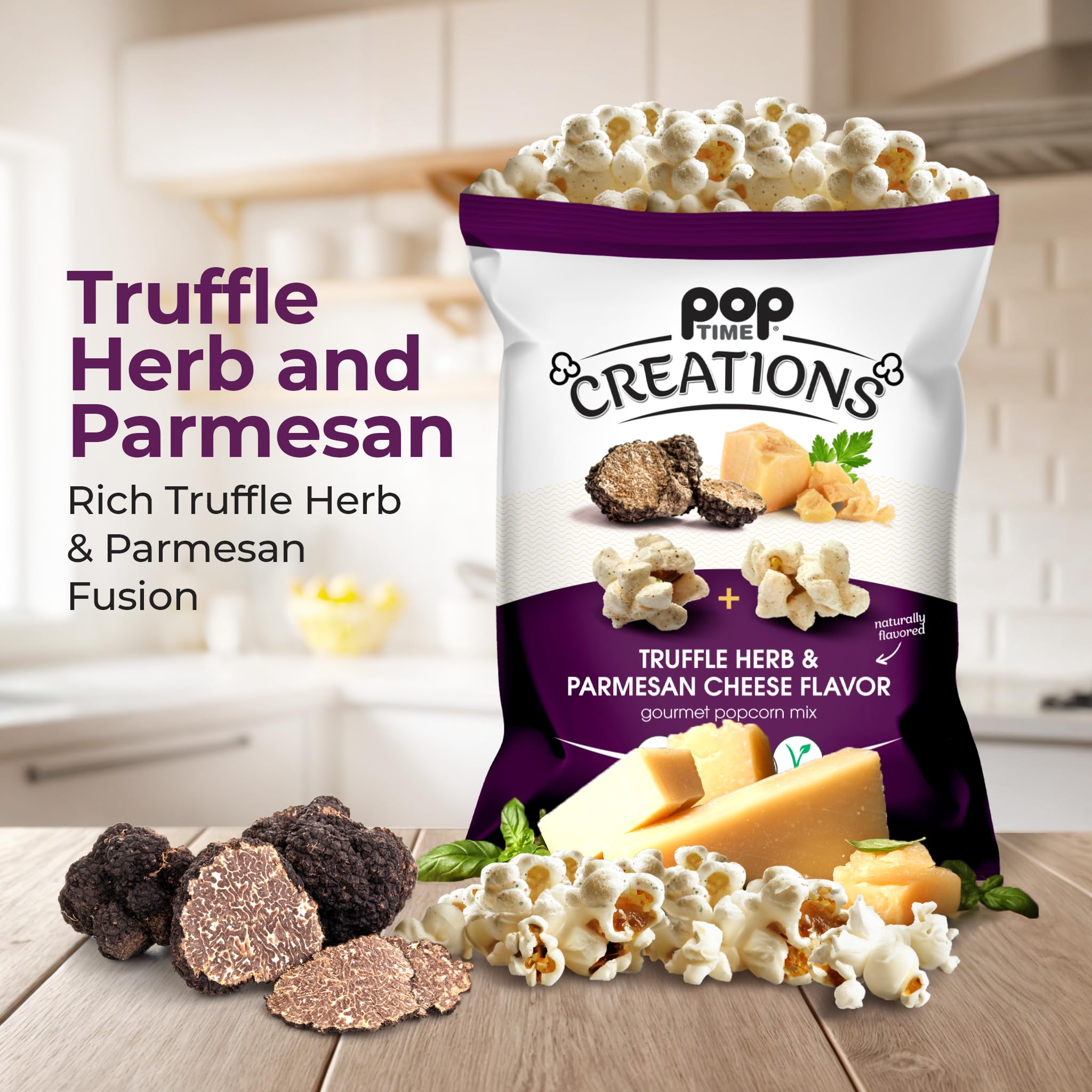 Amazon.com: Pop Time Truffle Herb & Parmesan Popcorn Mix, 142 GR
