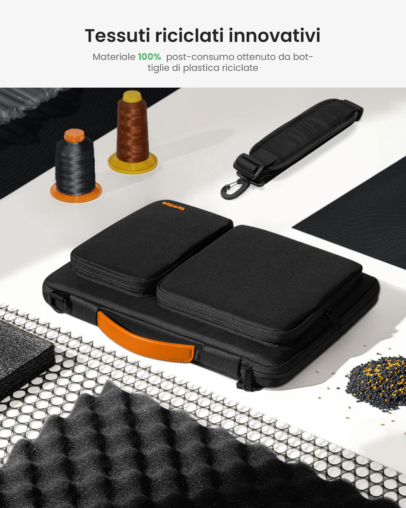 tomtoc 360° Custodia per Nuovo 16 Pollici MacBook Pro M4/M3/M2/M1 Pro/Max (2024-2019) A3403 A3186 A2991 A2780 A2485 A2141, Borsa Adatta a ASUS Vivobook 15/16, Dell Inspiron 15, 15" Lenovo IdeaPad Flex