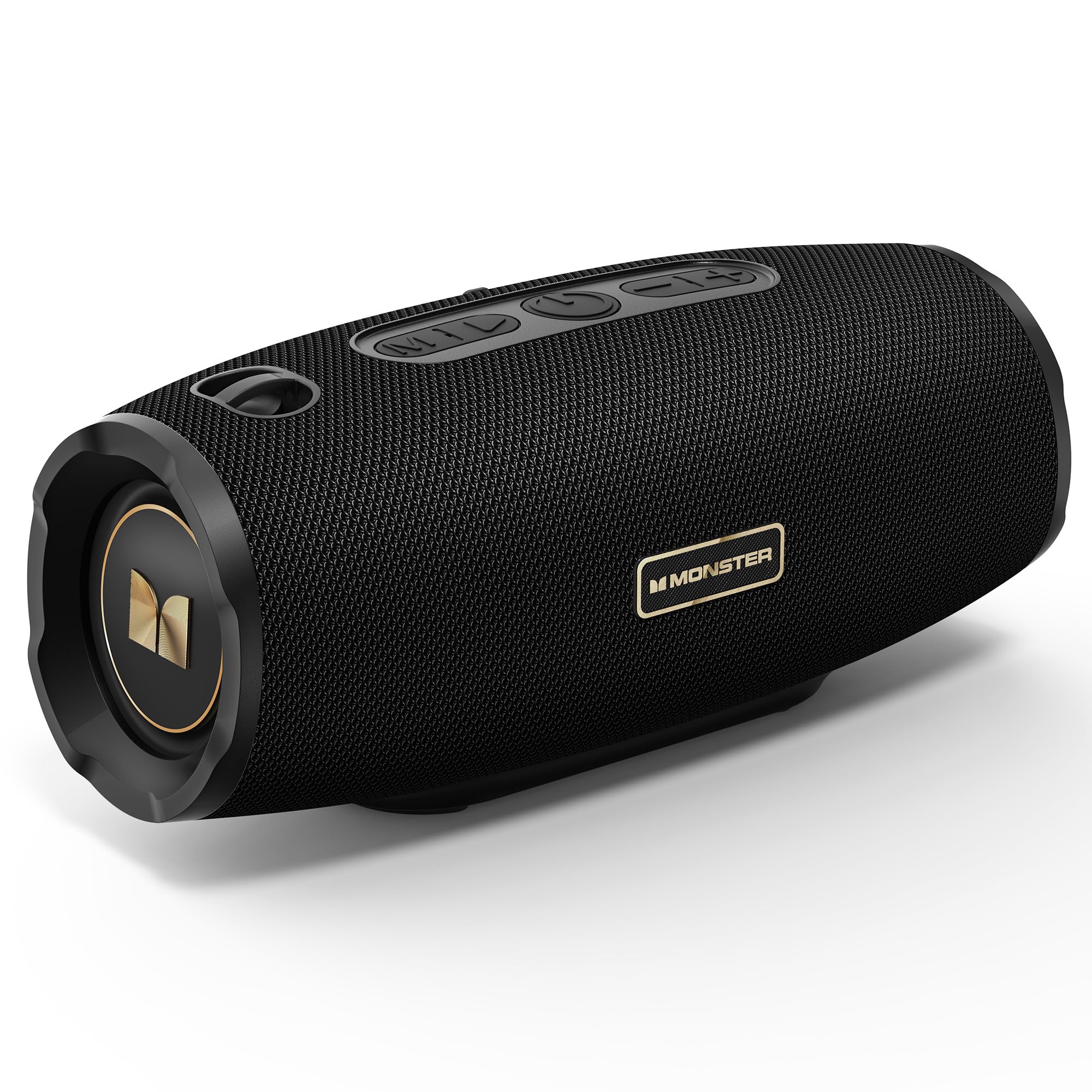 Monster S380 Bluetooth Speaker, Portable Speaker with 40W Stereo Sound, 20H Playtime, Bluetooth 6.0, TWS Pairing, IPX6 Waterproof, Support AUX/TF Card, Wireless Speaker for Travel Party