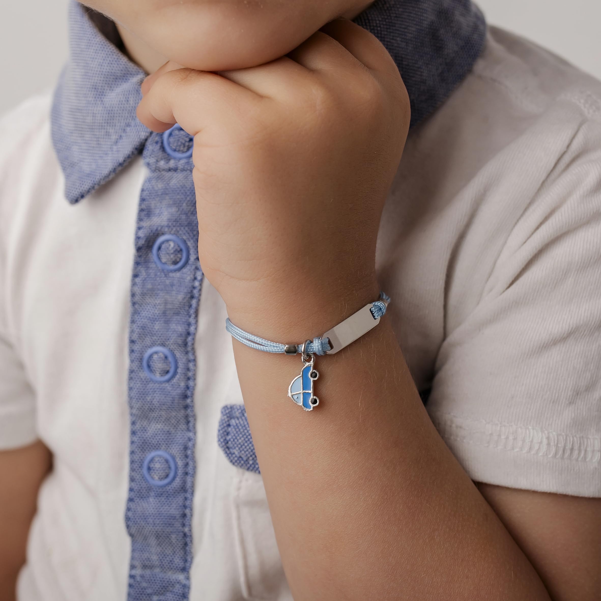 Sakrami 925 Sterling Silber Armband Kids Collection + Personalisierte Geschenkbox - Armband für Geburt Kommunion oder Taufe