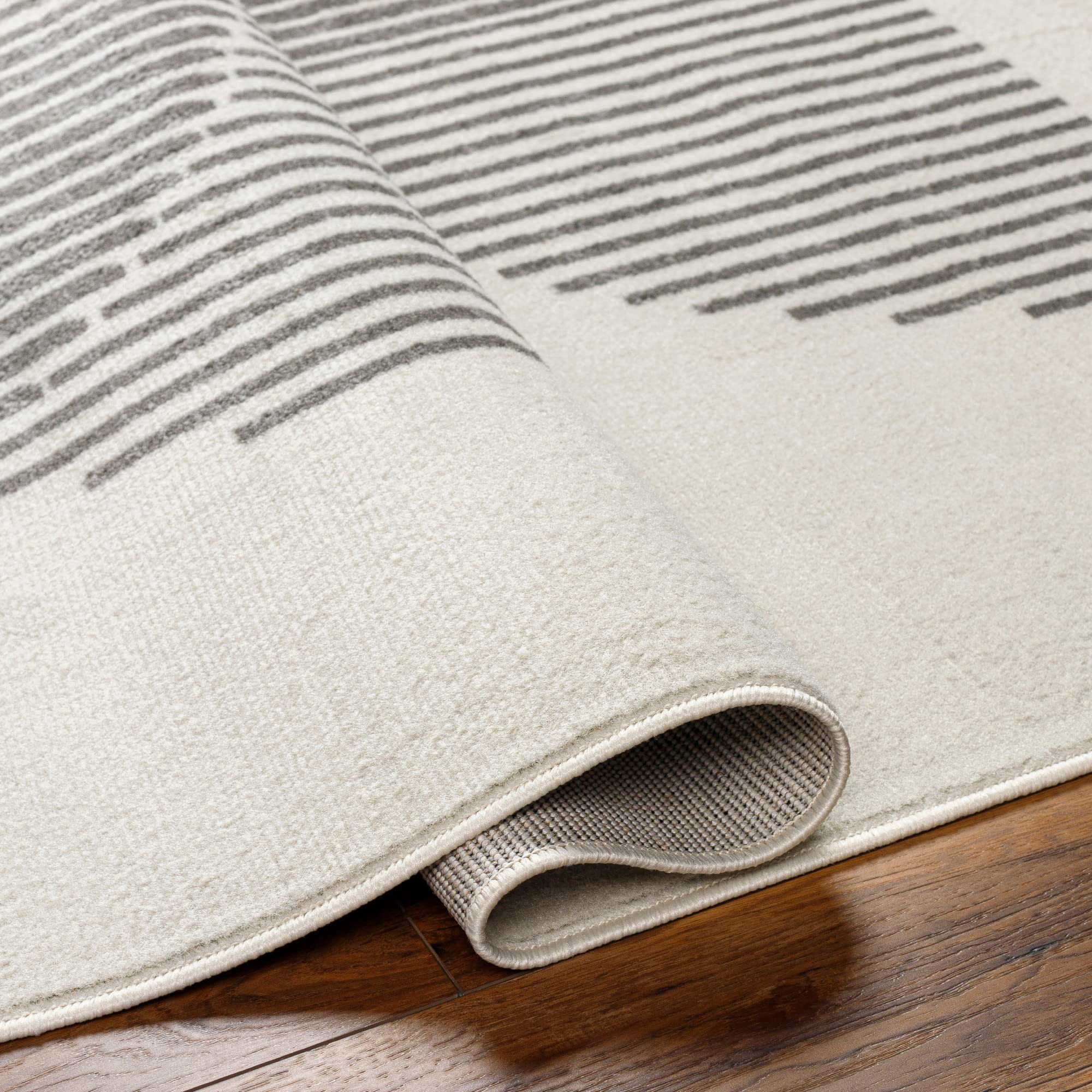 Livabliss Livorno Tappeto Salotto Moderno Astratto Tappeto Soggiorno, Camera da Letto, Pranzo Moderni Tappeti Effetto Marmo, Morbido e Pelo Corto, Ampio 152x213 cm, Avorio, Grigio