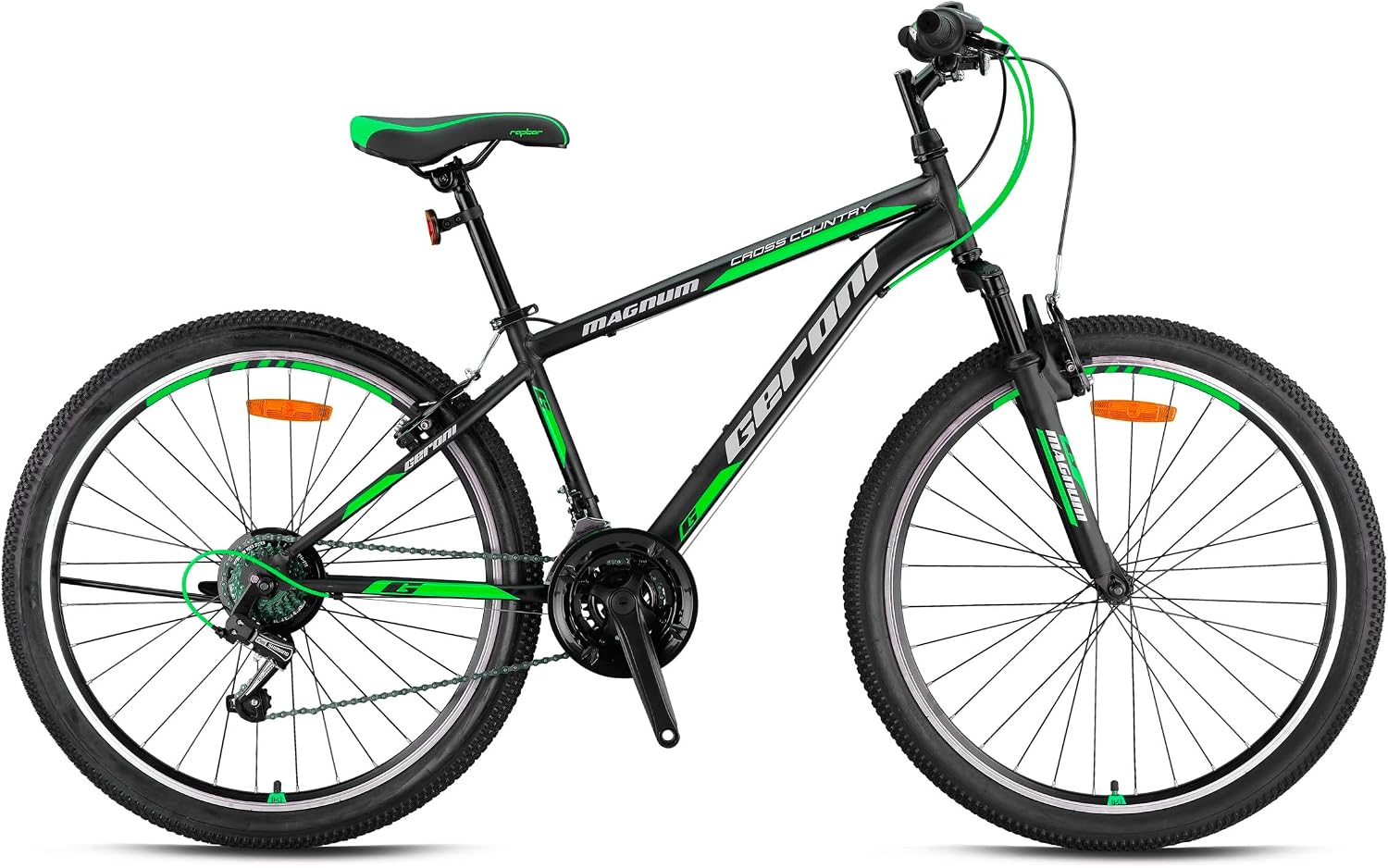 Geroni MAGNUM - 26 - MTB - 15 - 21 Vites - V.B - Mat Siyah-YeşilGri
