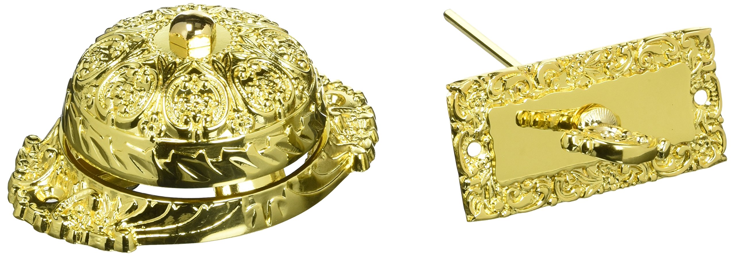 idh by St. Simons 18055-003 Ornate Premium Quality Solid Twist Bell with Key Plate, Polished Brass