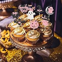 Vista 98 de Rsstarxi Paquete de 36 adornos para cupcakes de Halloween, bruja, fantasma, magdalenas, murciélagos, arañas, gatos, decoración de pasteles