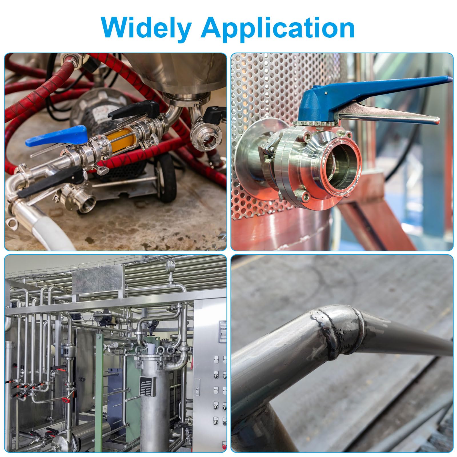 Tubo Con Morsetti Tri Sanitari In Acciaio 304 - 2 Pollici, Lunghezza 200mm, Per Birrificio, Alimentare, Latticini - Foto 7