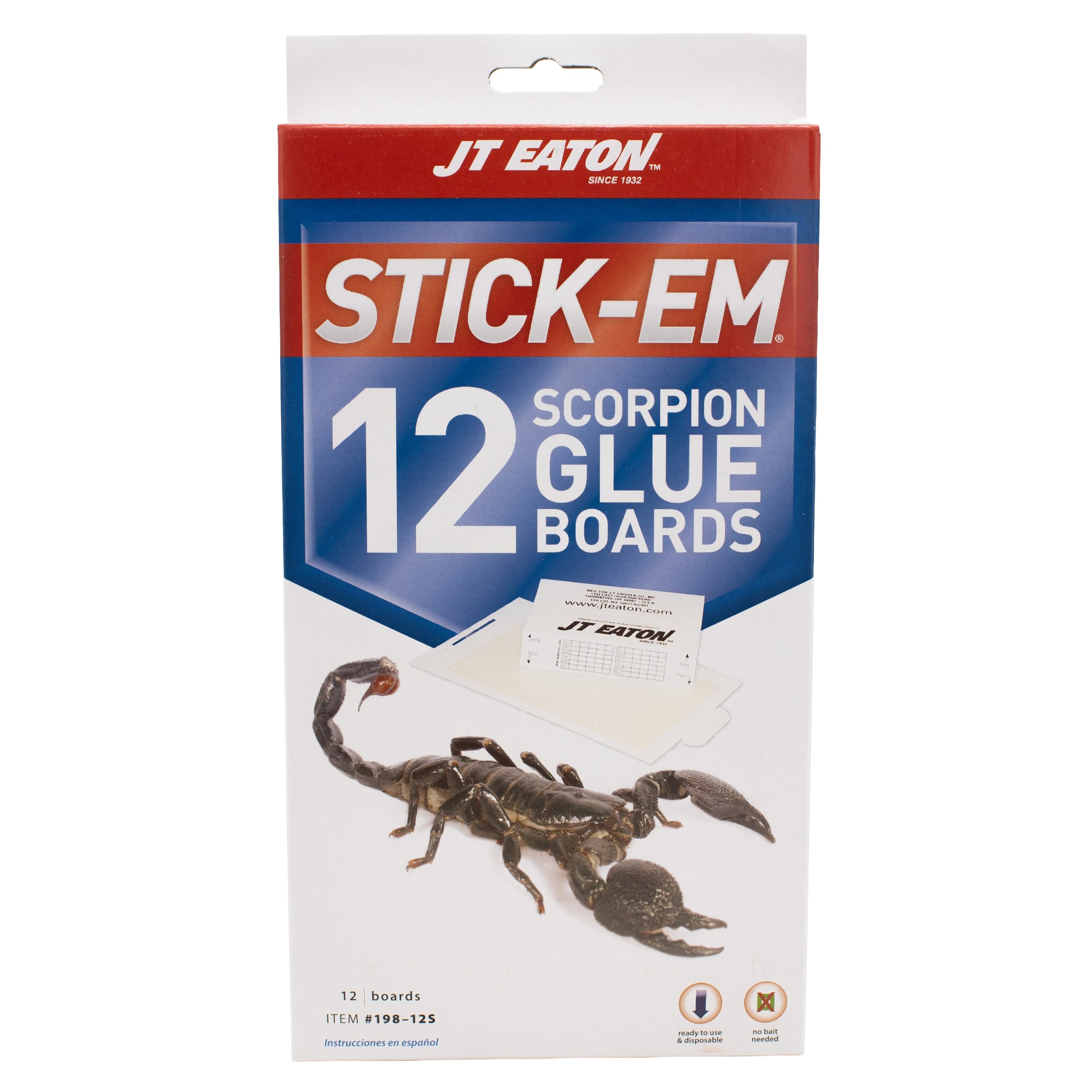 Stick-Em 198-12S 12 Pack Scorpion Glue Trap, Brown/A