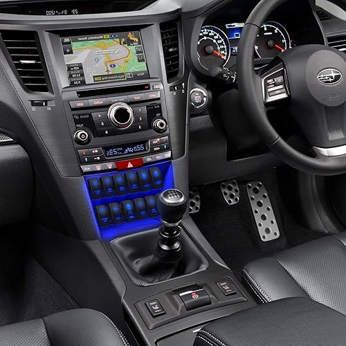 Miniatura 7 de FXC Interruptor basculante SPDT de 3 posiciones de 7 pines con luz LED azul encendido láserapagadoencendido 20 A12 V 10 A24 V con cables de puente