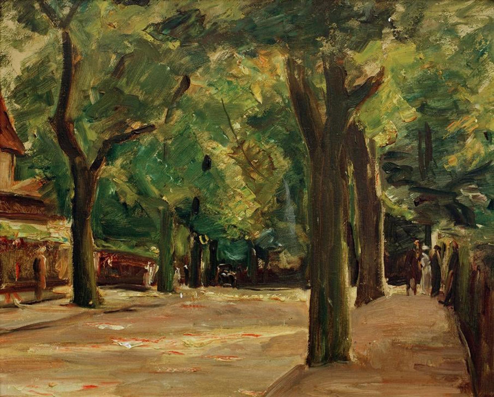 Posteriik No Frame Vintage Art Print Images Pictures Print The Big Lake Road In Wannsee By Max Liebermann Modern Colour Posters For Office Home Decor 60X90cm