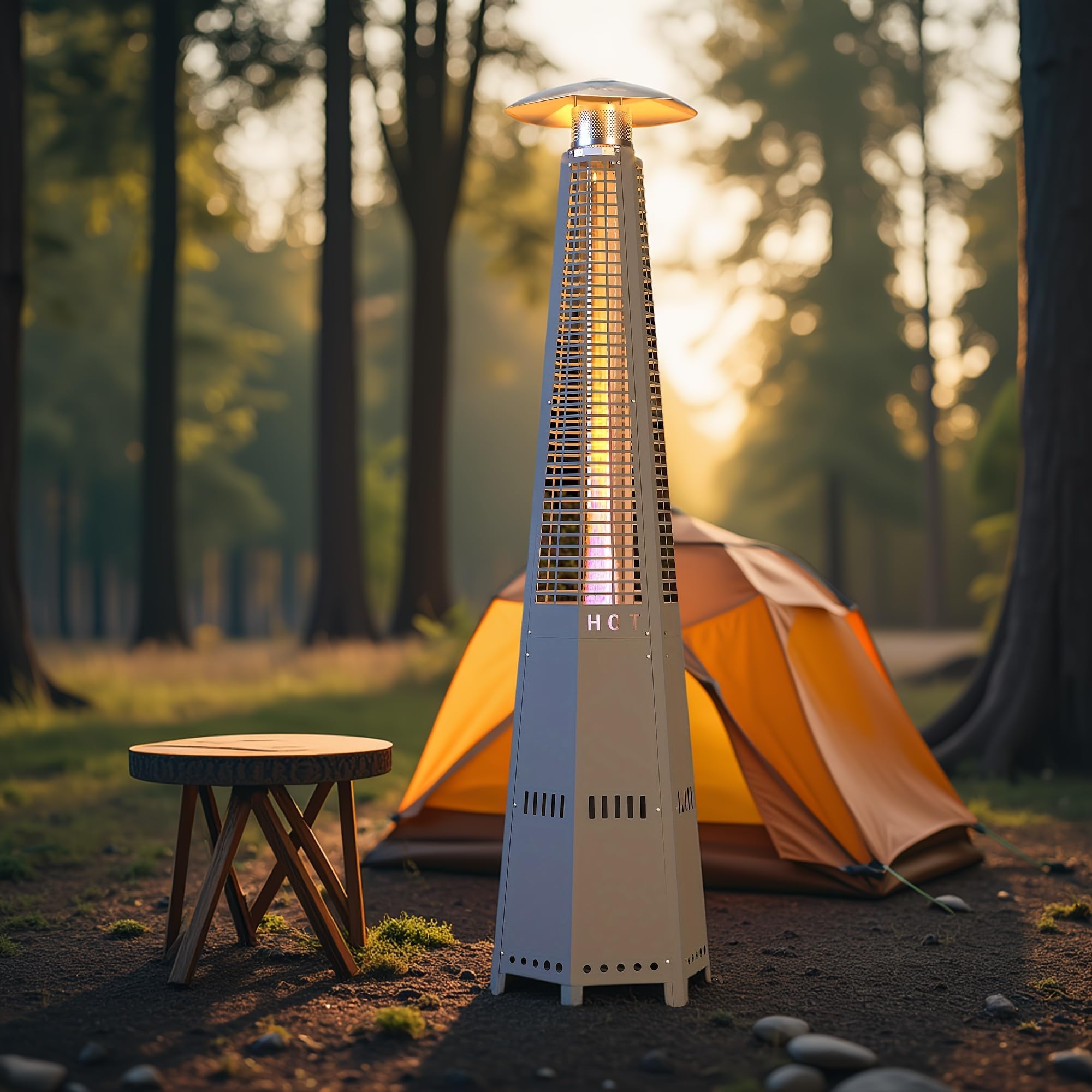 LAUSAINT HOME Pyramid Patio Heater, 48,000 BTU Outdoor Propane Heaters for Outdoor Use, Upgraded 91