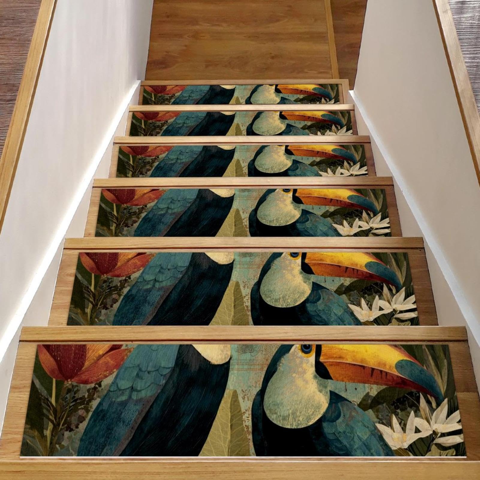 Tapis d'escalier antidérapants pour sécuriser les chiens et enfants sur bois