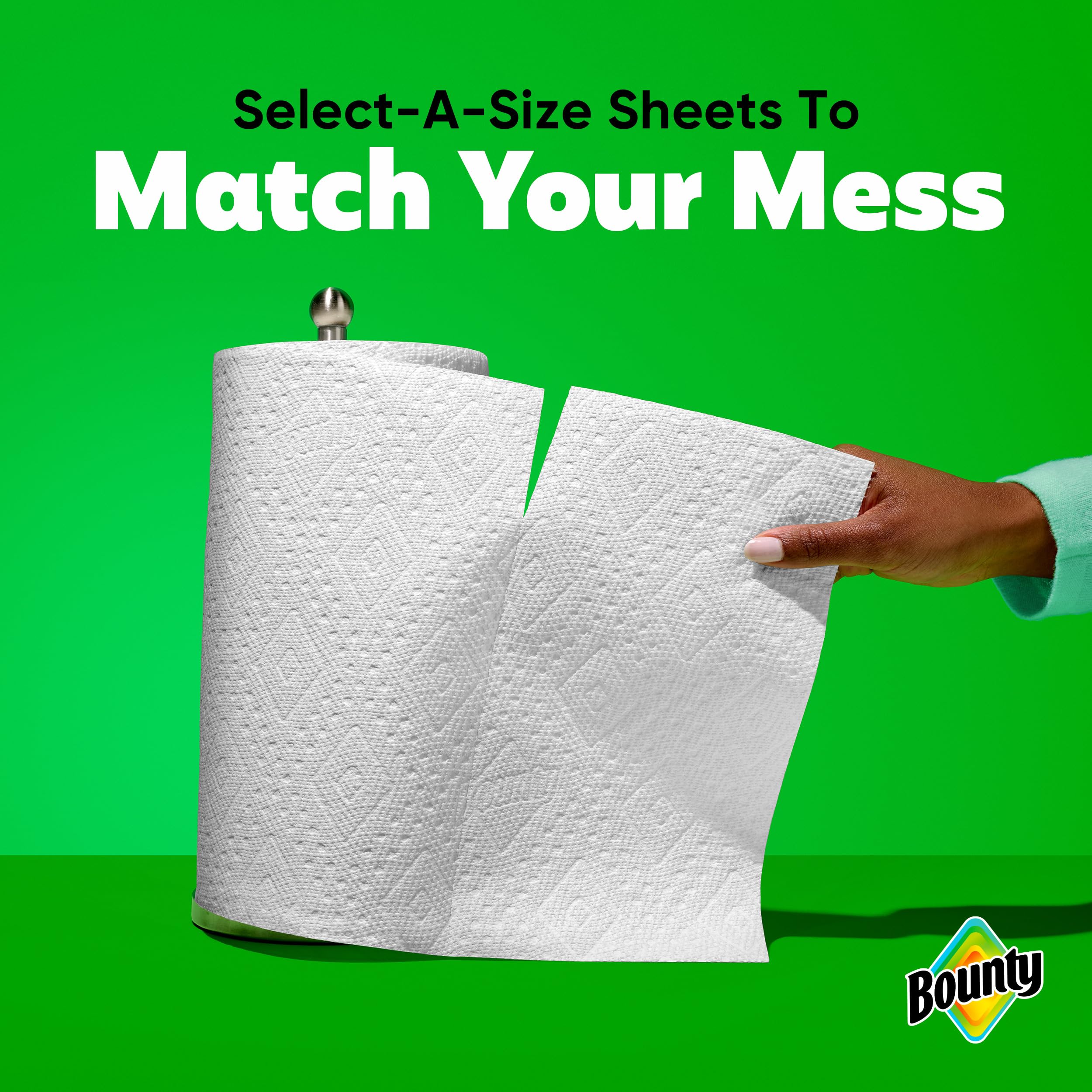 Bounty Select-A-Size Paper Towels, White, 8 Triple Rolls = 24 Regular Rolls - Image 6