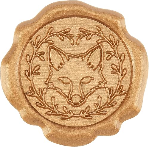 CRASPIRE 60 calcomanías adhesivas de cera  Sello de corona de zorro para tarjetas de invitación de boda, regalos de fiesta, regalo de manualidades,