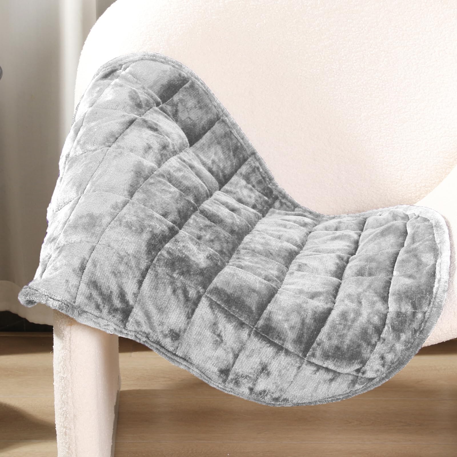 Alomidds Weighted Lap Blanket 7lbs, Cozy Breathable Flannel