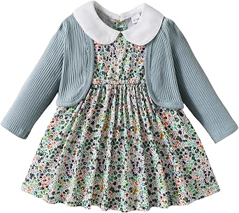 Mioglrie Toddler Baby Girl Dress Fall Winter Outfits Coat Baby Girls Dresses 6 9 12 18 24 Months 2t 3t Girl Clothes