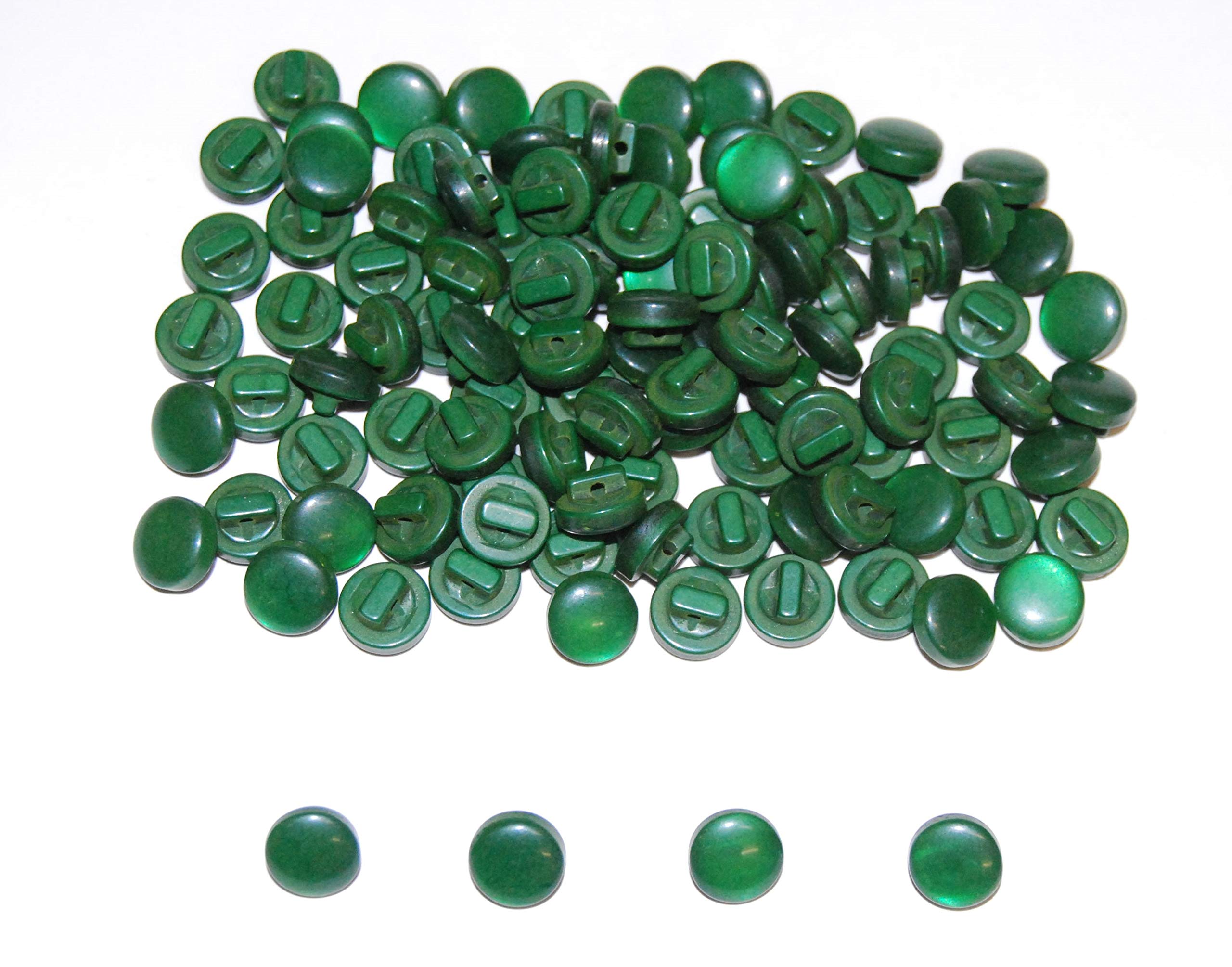 celloexpress Pearlised Mushroom Buttons - 10mm - for Sewing & Crafting (Green, Pack of 250)