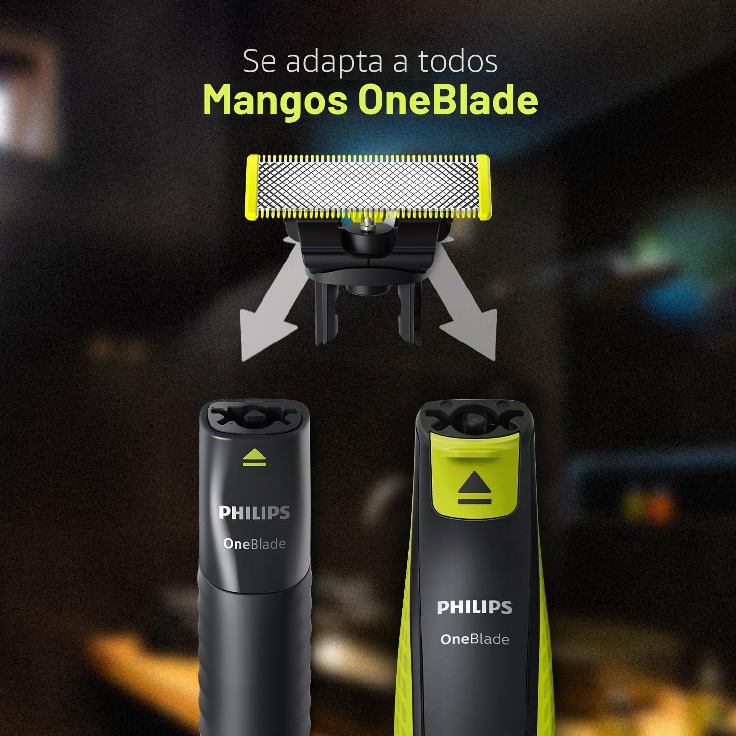 Lames de Rechange - PHILIPS - QP220/51 OneBlade - Acier Inoxydable, 4 Mois d'Utilisation, Double Sens, Étanches