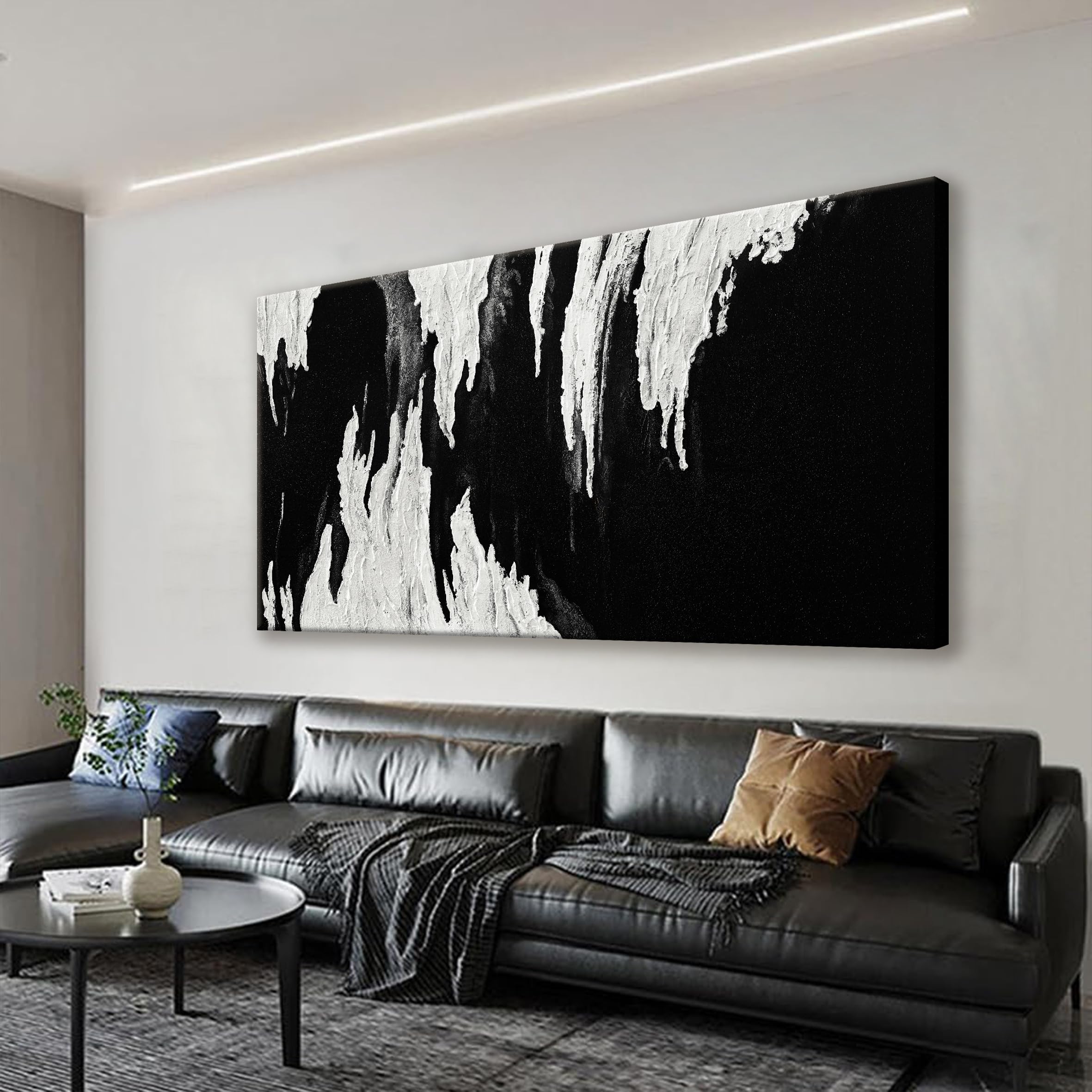 TAIJXAGSG Black And White Abstract Wall Art Small Size Prints Paintings Modern Minimalist Abstract Wall Decor Canvas Art Wall Decor Painting For