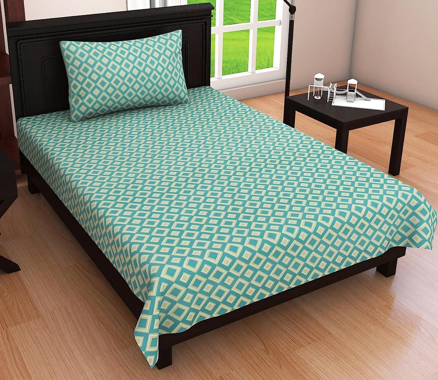 Amazon Brand – Umi Super Soft Brushed Microfiber Cotton Single Bedsheet with Pillow Cover,Bedsheet 60X90(Inches) Pillow Cover 17X27(Inches) Bedsheet for Single Bed